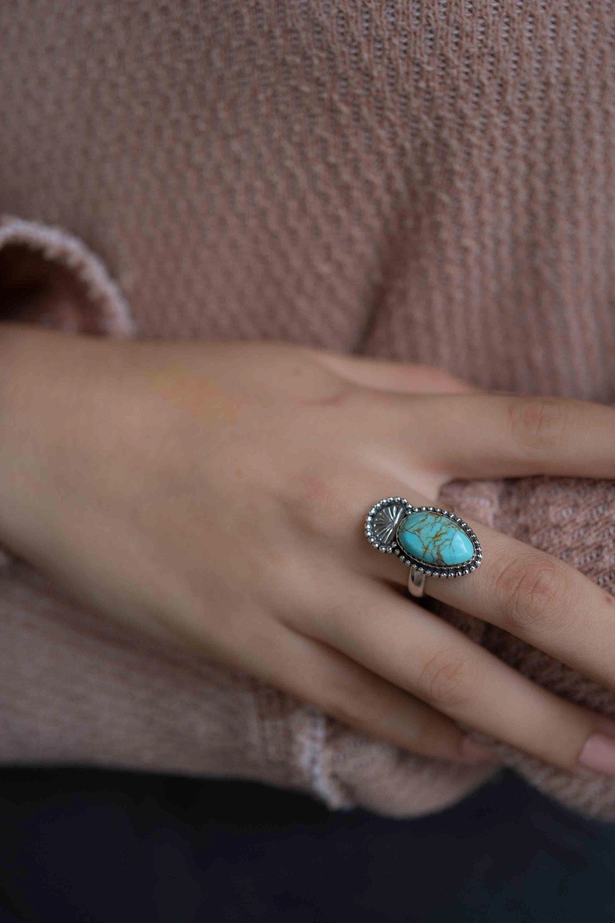 Joice Turquoise Ring ~ Sterling Silver 925 ~ MR285