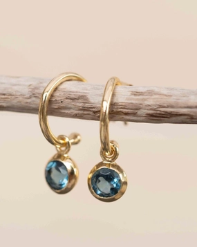 Judy Lolite Hydro Earrings ~ 18k Gold Plated ~ ME202