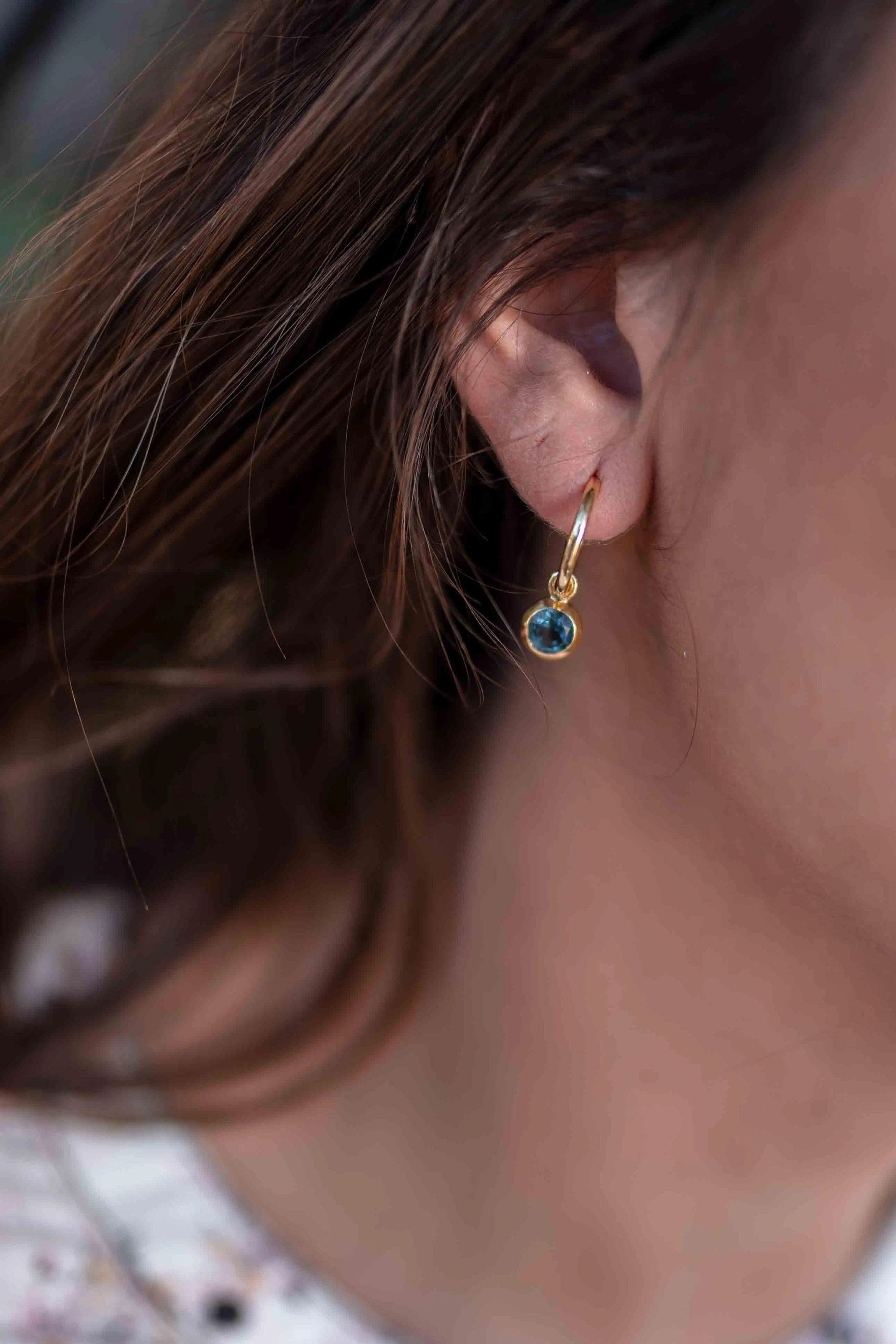 Judy Lolite Hydro Earrings ~ 18k Gold Plated ~ ME202