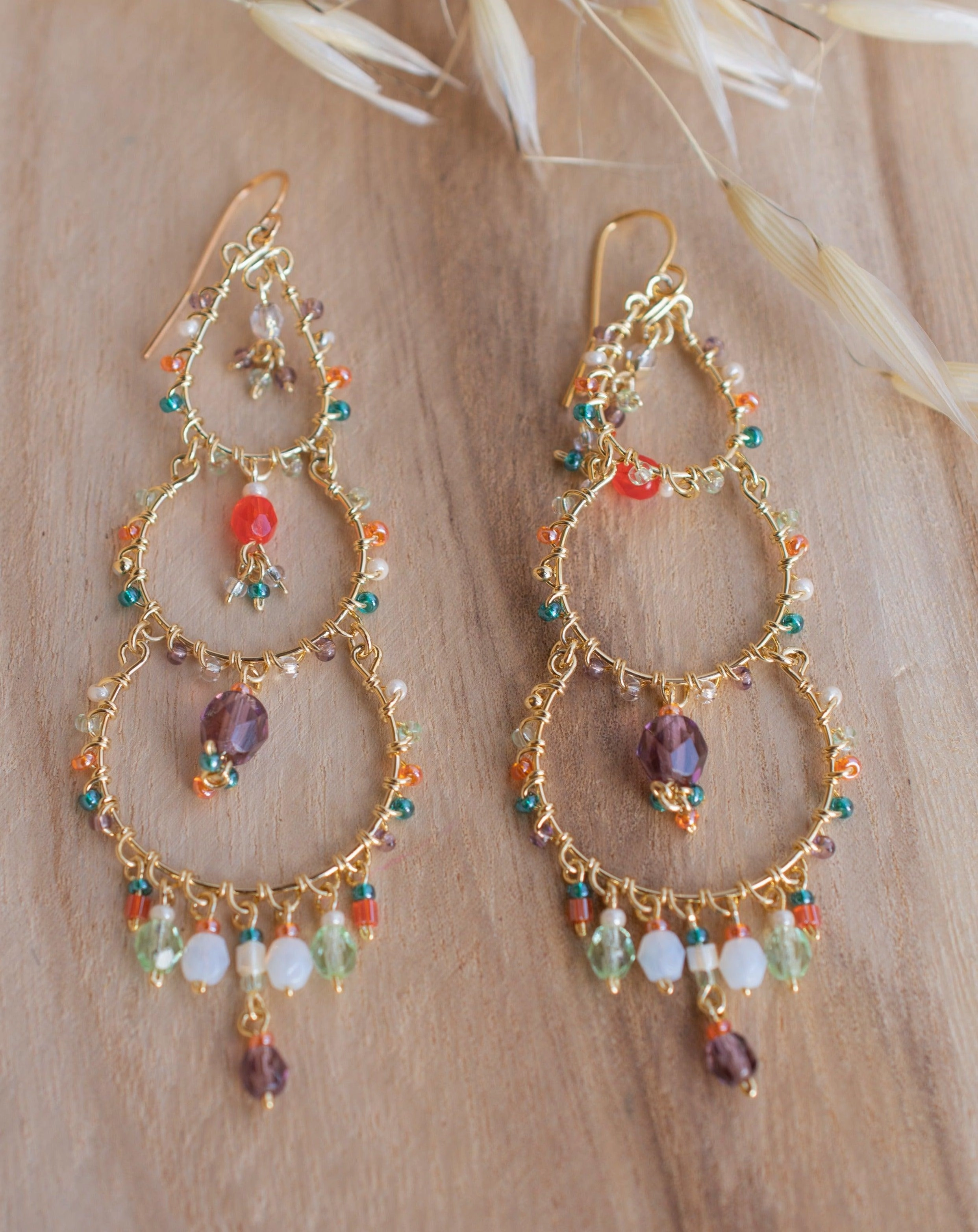 Juju Chandelier Earrings ~Gold Plated ~ SME044