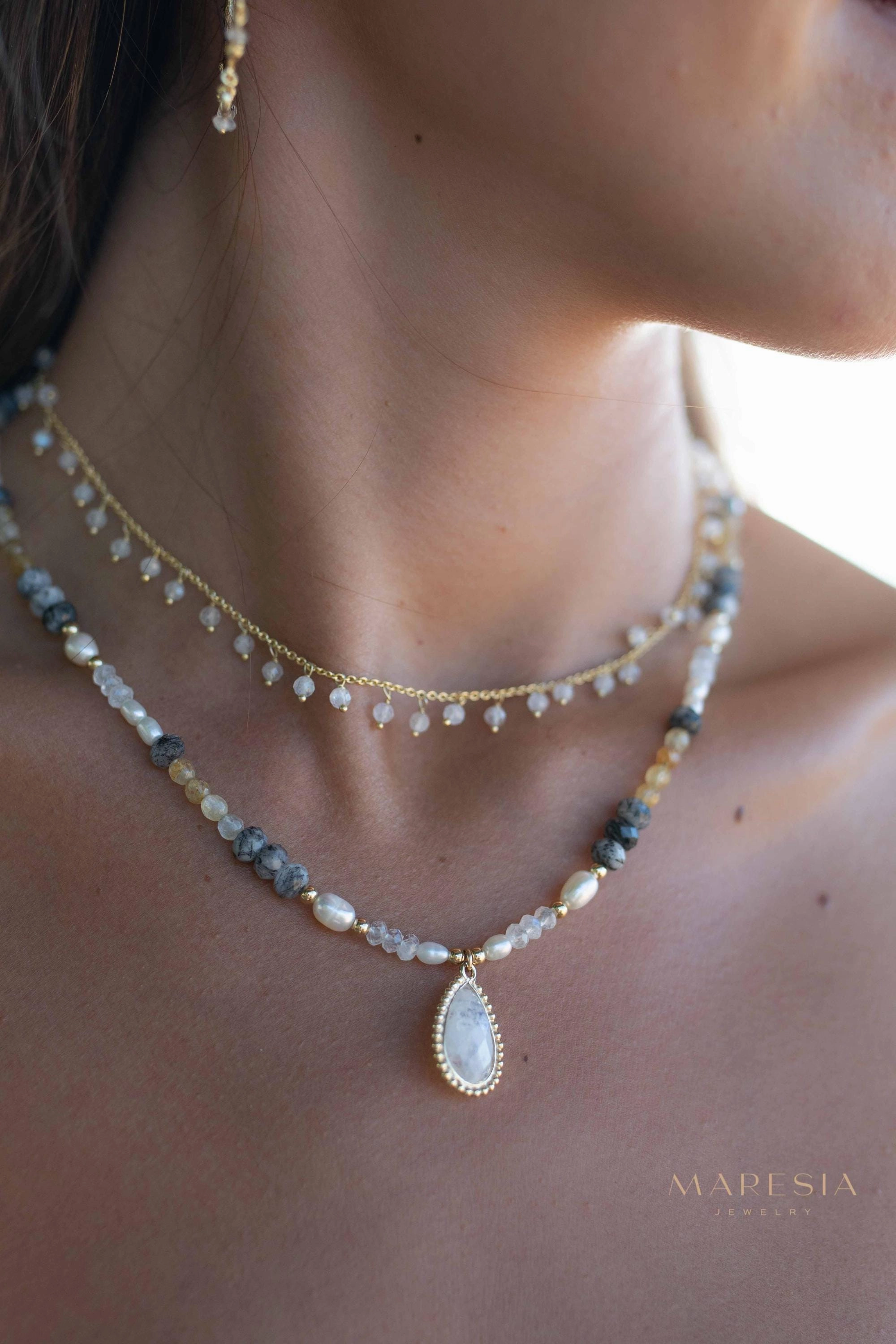 Juliene Necklace ~ Gold Plated or Sterling Silver ~ MN162