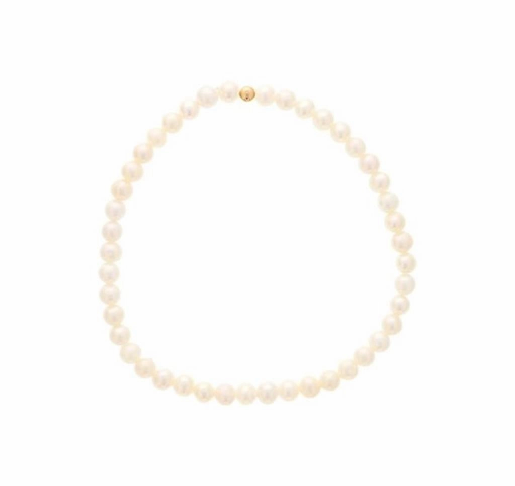 June Birthstone Bracelet: 4mm Pearl Bracelet With Gold Filled Finishing Bead