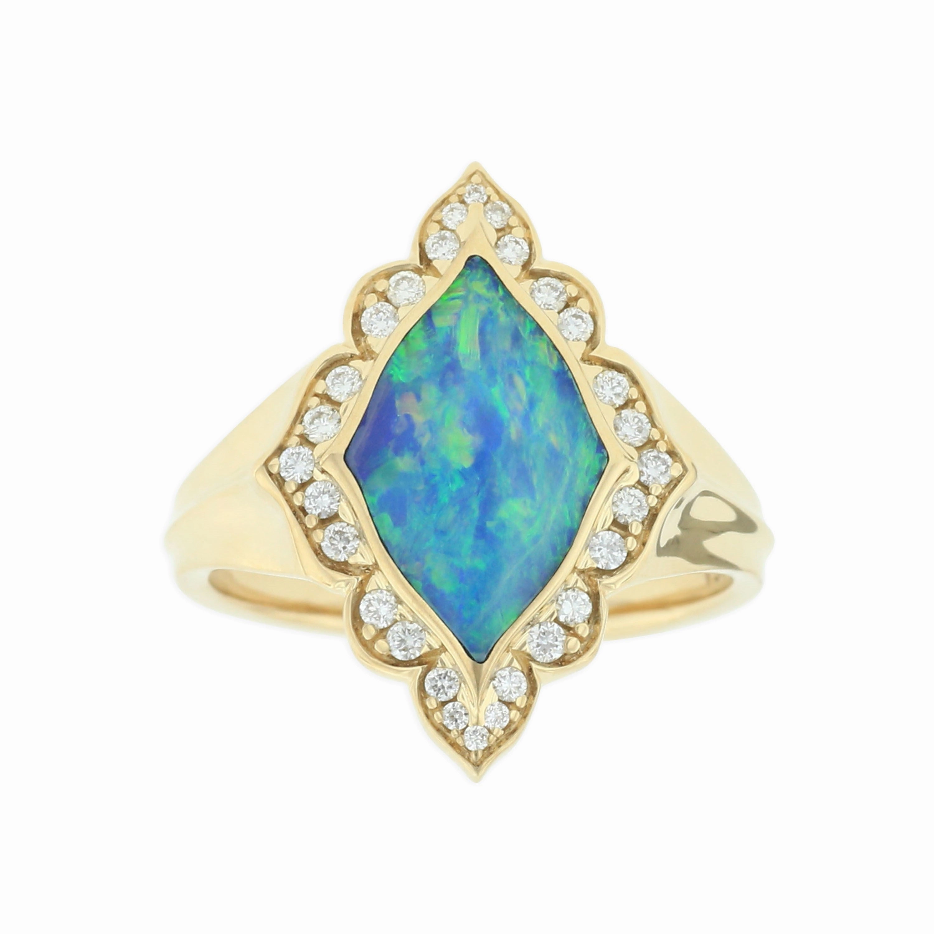 Kabana Opal and Diamond Ring