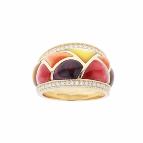 Kabana Riviera Collection Spiny Oyster and Mother Of Pearl Ring