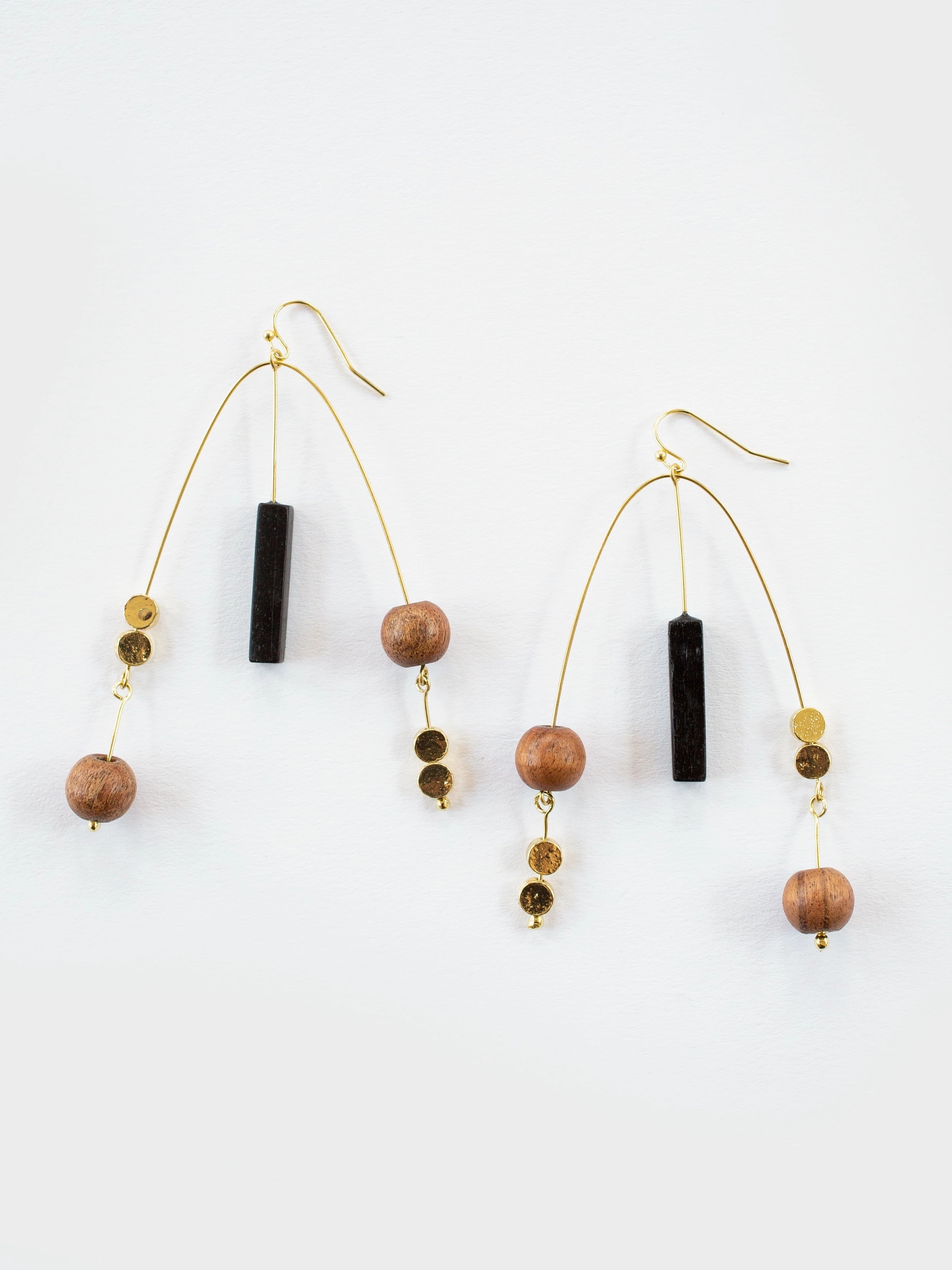 Kelsey Mobile Earrings - Wood
