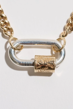 Kick Pleat Exclusive - Bluebonnet Chubby Medium Lock, Sterling & Yellow Gold