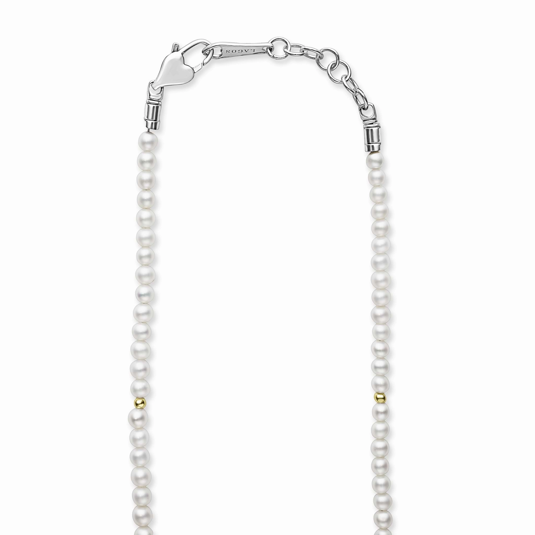 Kinder Childs First Gold Station Pearl Necklace