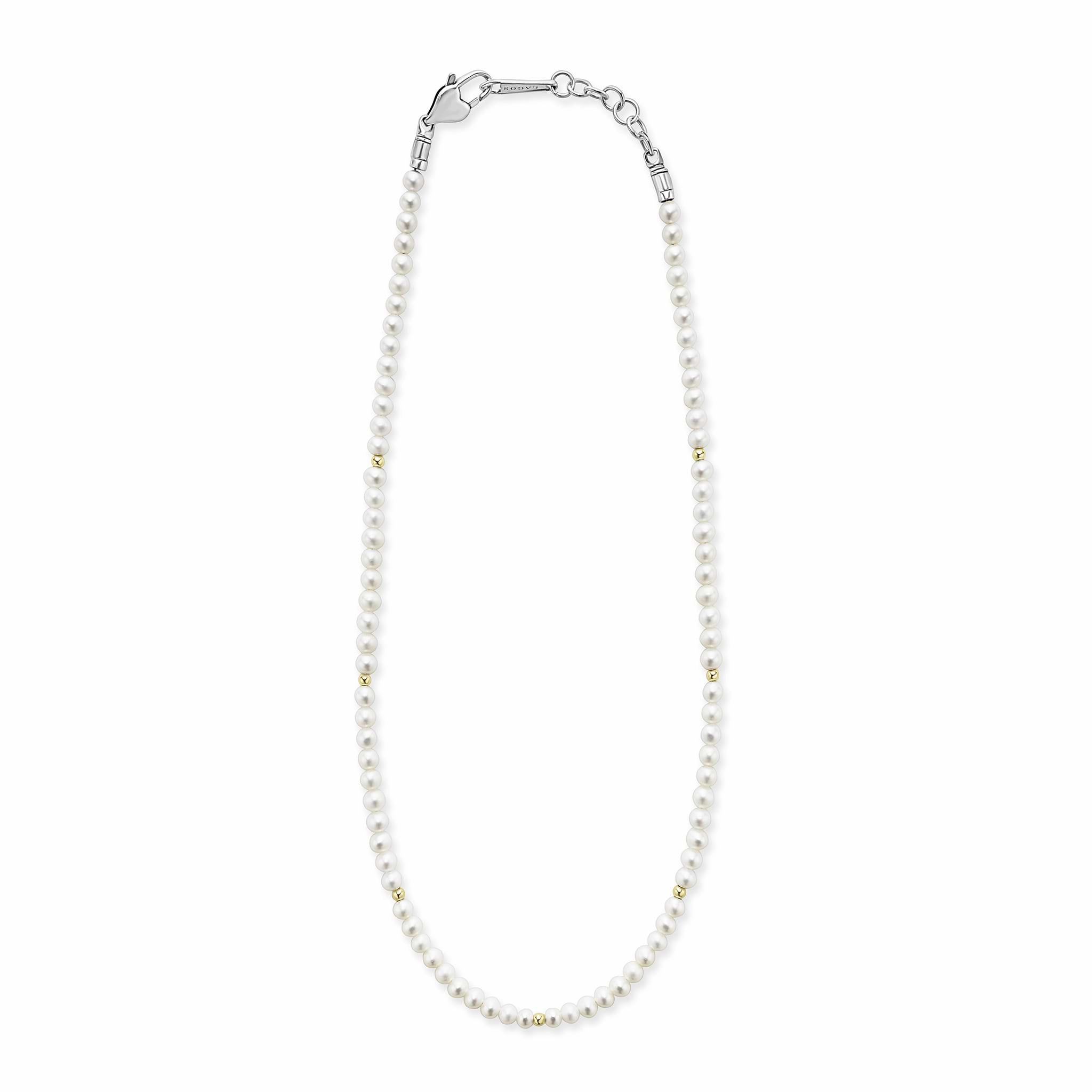 Kinder Childs First Gold Station Pearl Necklace