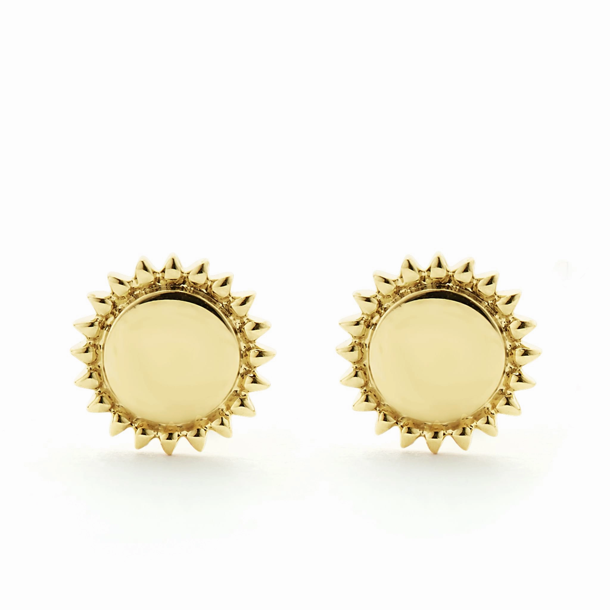 KSL 18K Gold Circle Stud Earrings