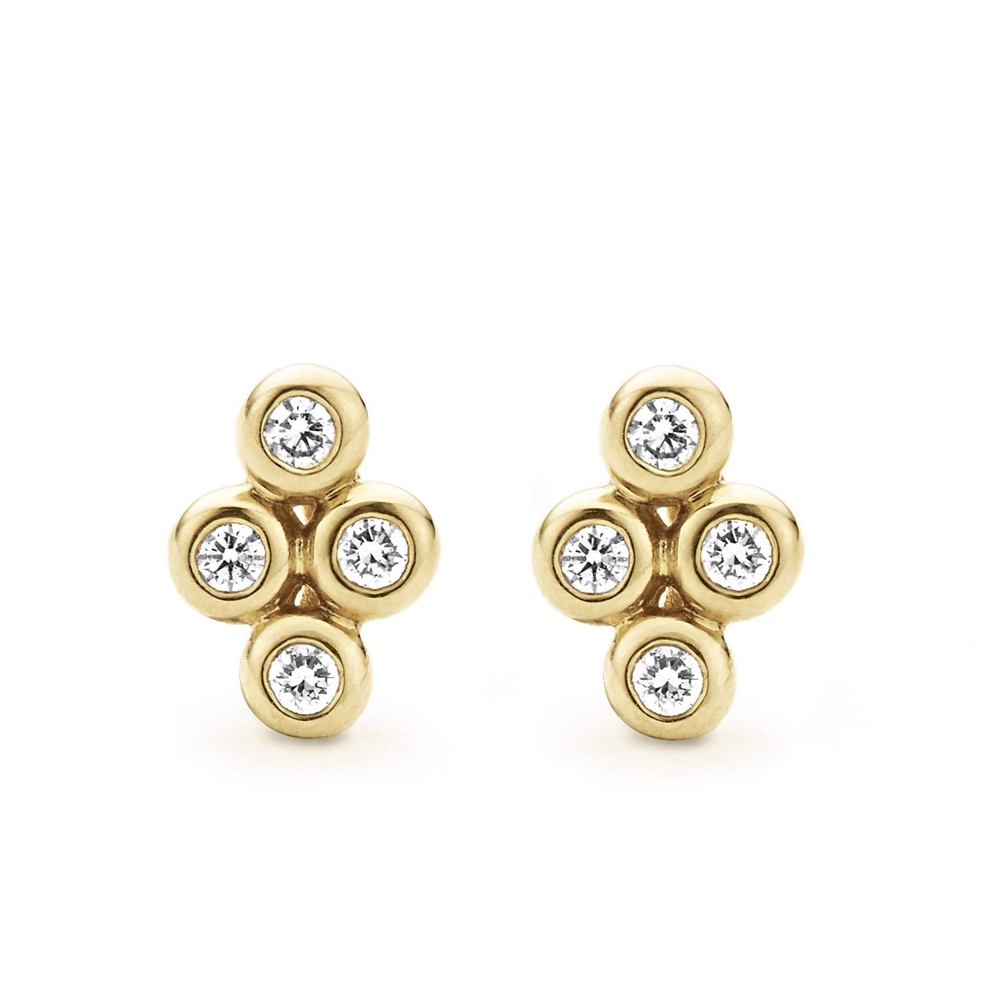 KSL 18K Gold Diamond Stud Earrings