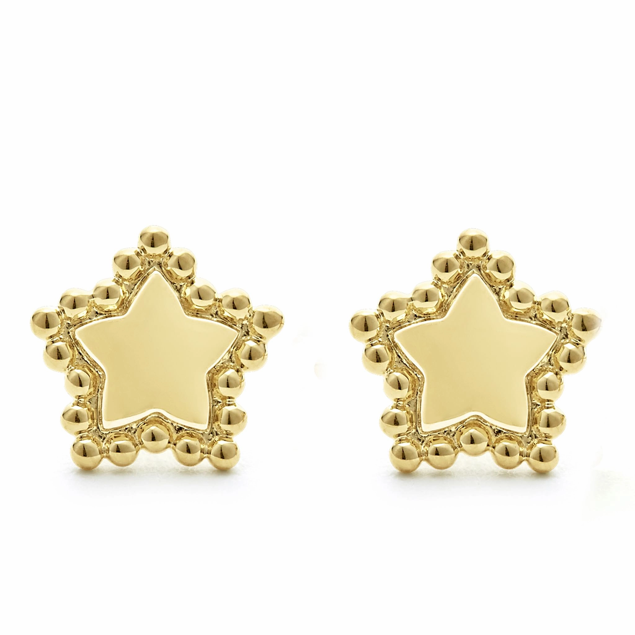KSL 18K Gold Star Stud Earrings