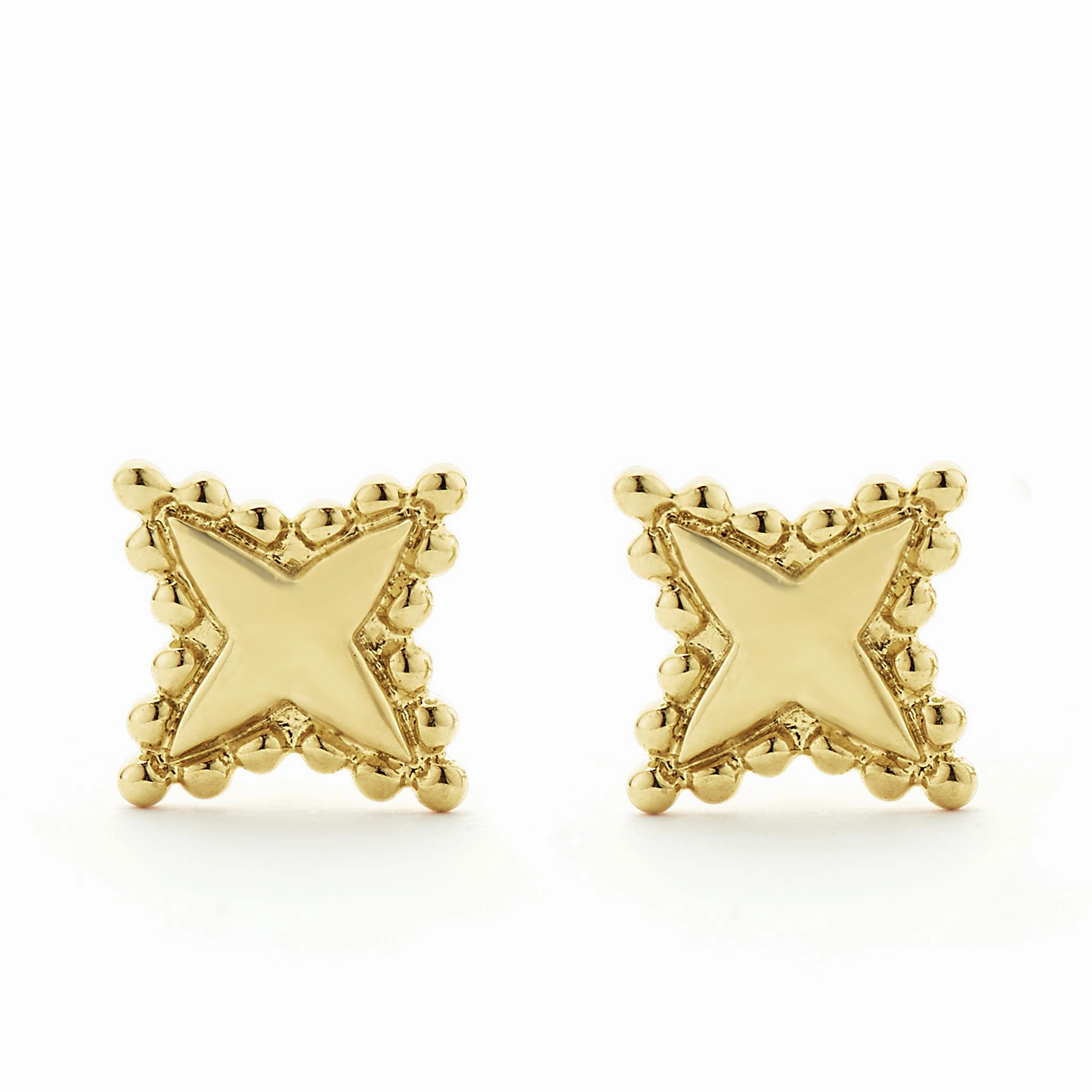 KSL 18K Gold X Stud Earrings