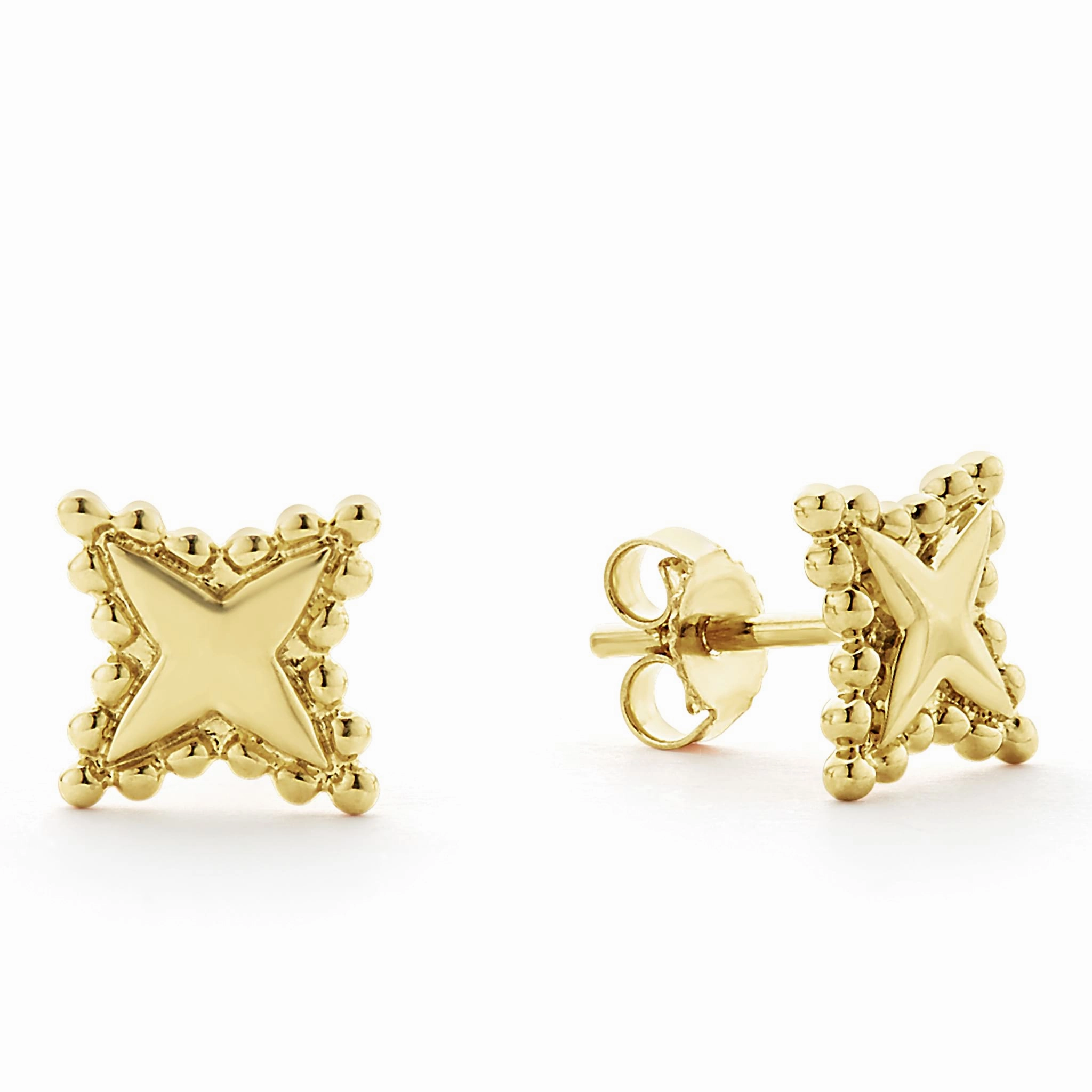 KSL 18K Gold X Stud Earrings