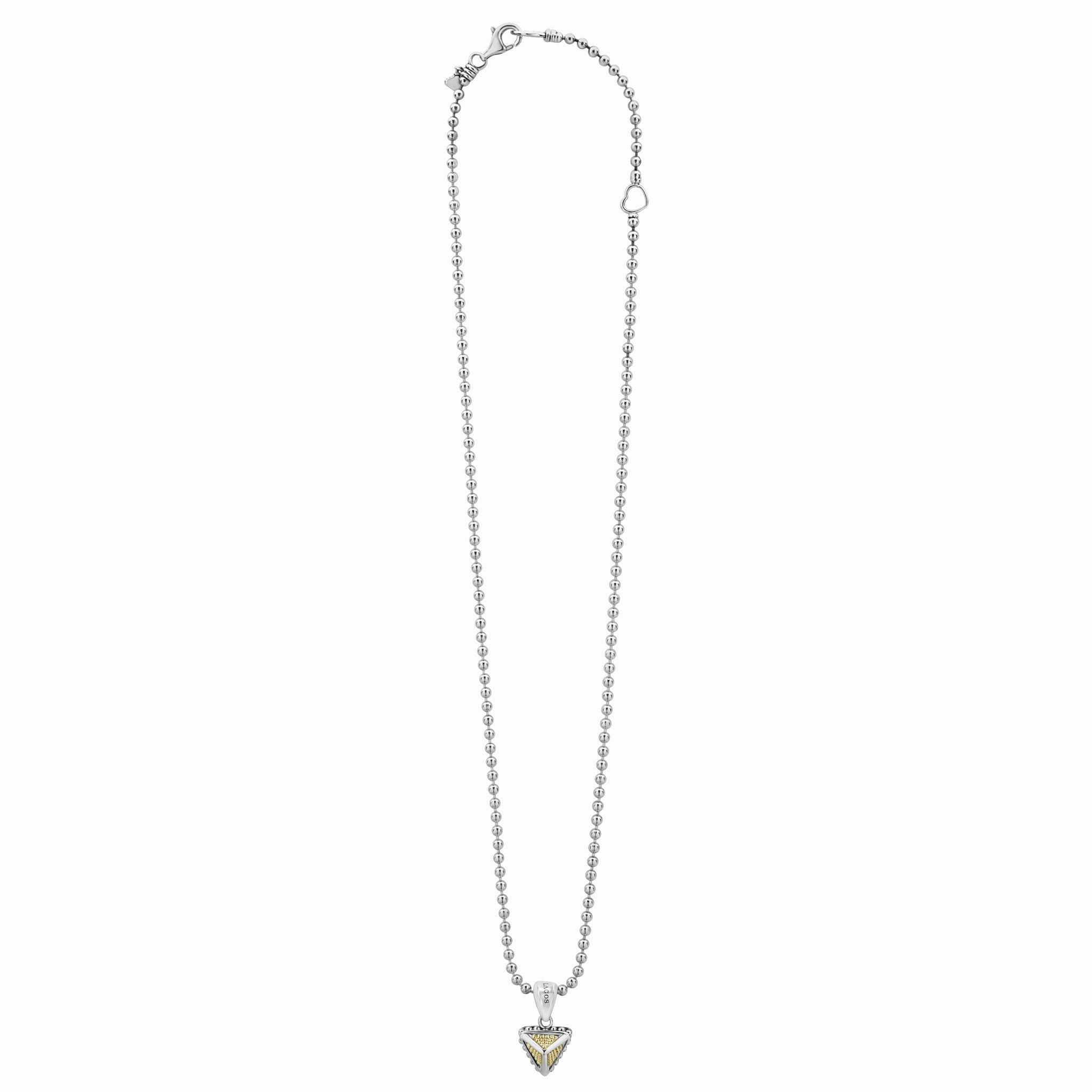 KSL Caviar Pyramid Pendant Necklace