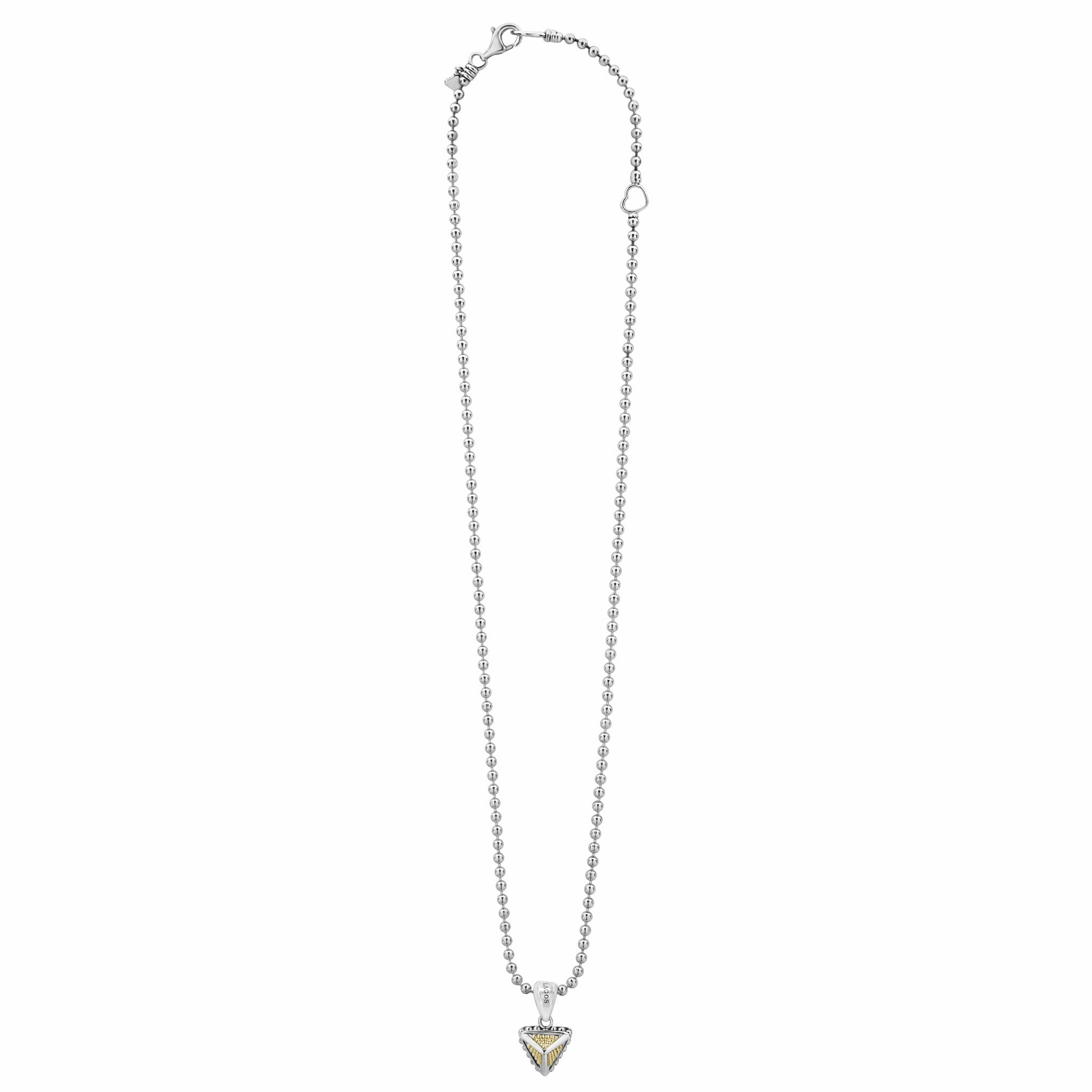 KSL Caviar Pyramid Pendant Necklace