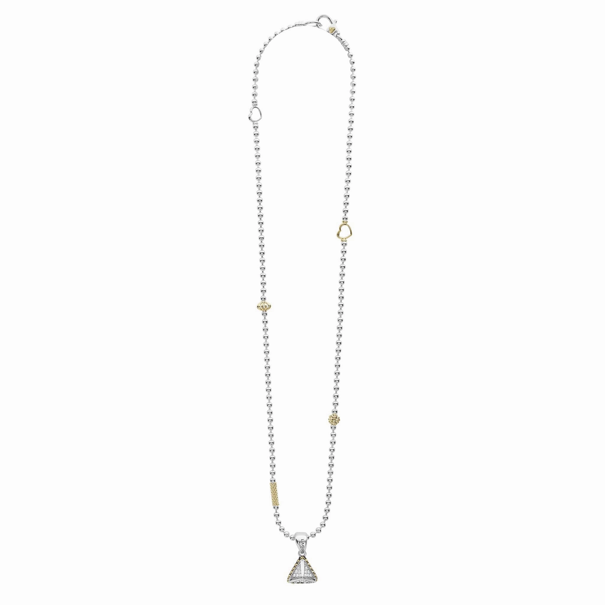 KSL Pyramid Diamond Pendant Necklace