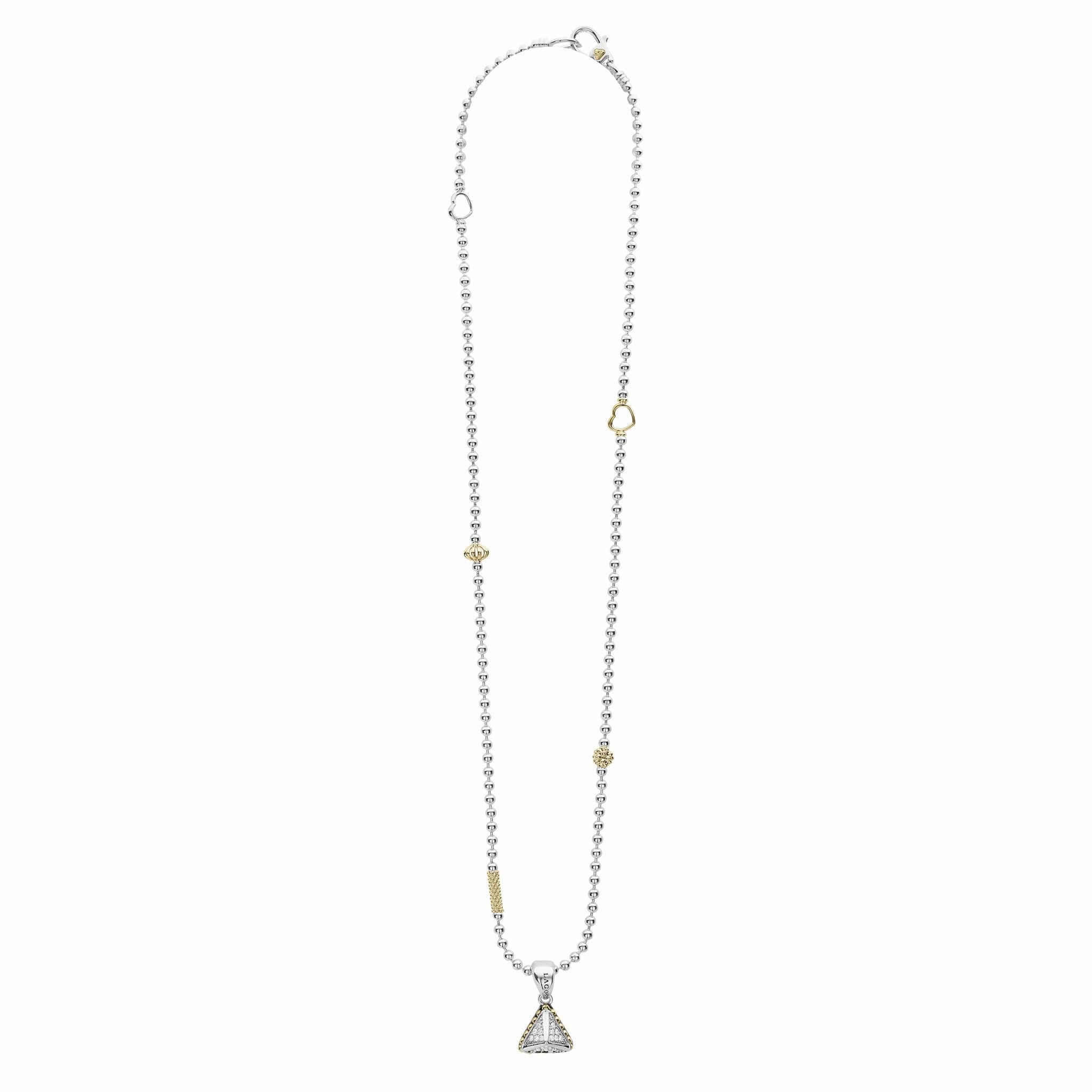 KSL Pyramid Diamond Pendant Necklace