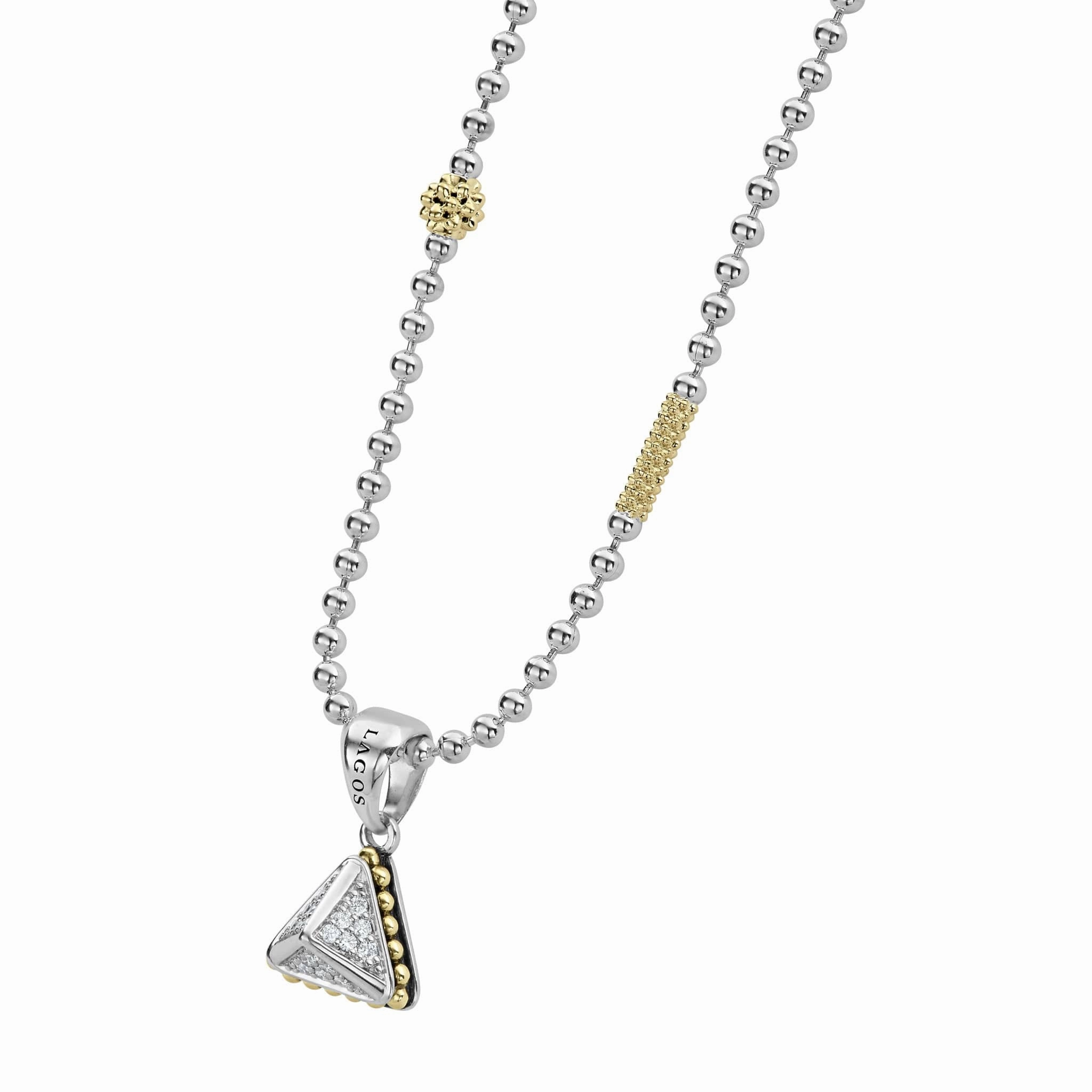 KSL Pyramid Diamond Pendant Necklace