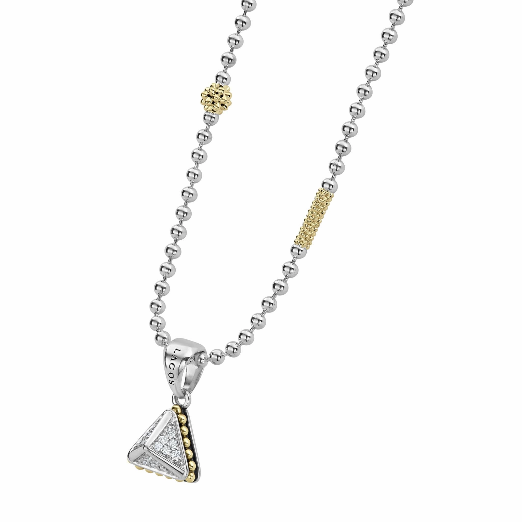 KSL Pyramid Diamond Pendant Necklace