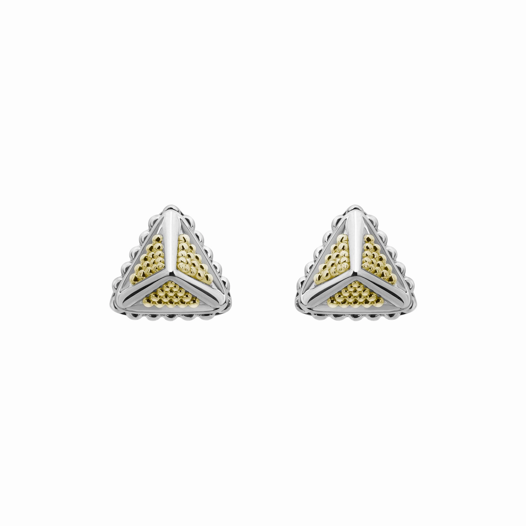KSL Small Caviar Pyramid Stud Earrings