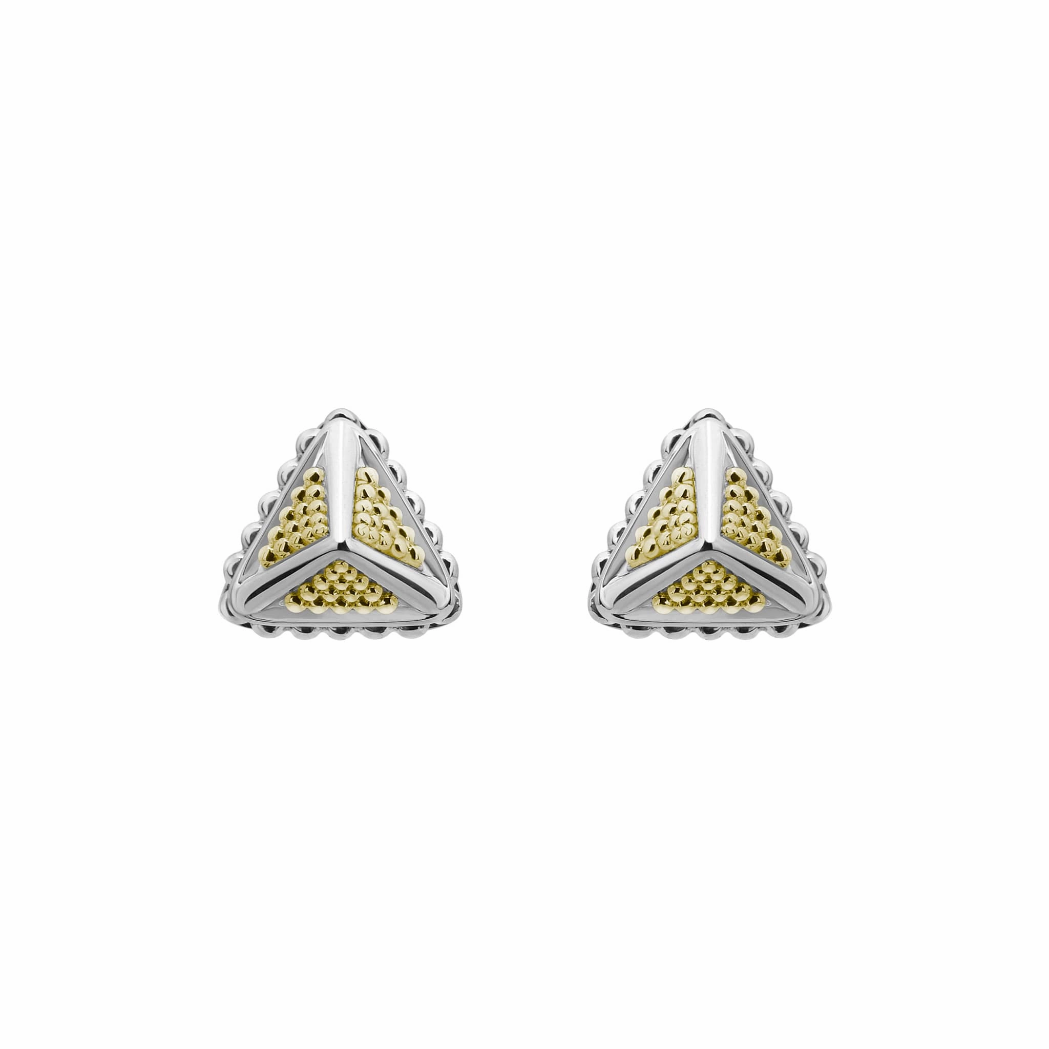 KSL Small Caviar Pyramid Stud Earrings