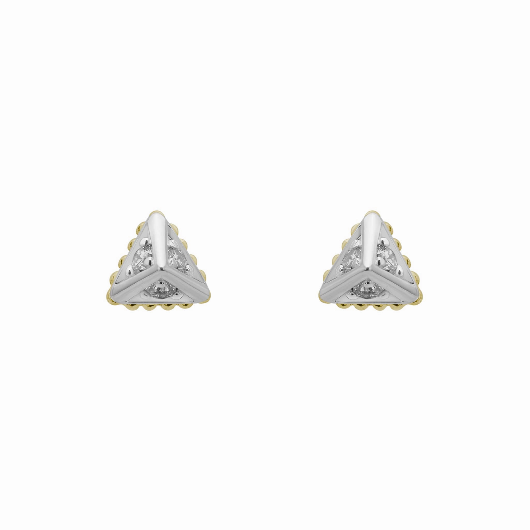 KSL Small Pyramid Diamond Stud Earrings
