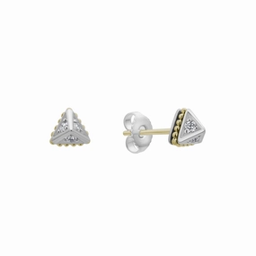 KSL Small Pyramid Diamond Stud Earrings