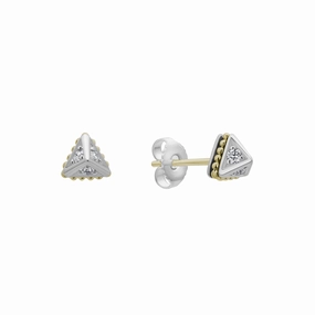 KSL Small Pyramid Diamond Stud Earrings