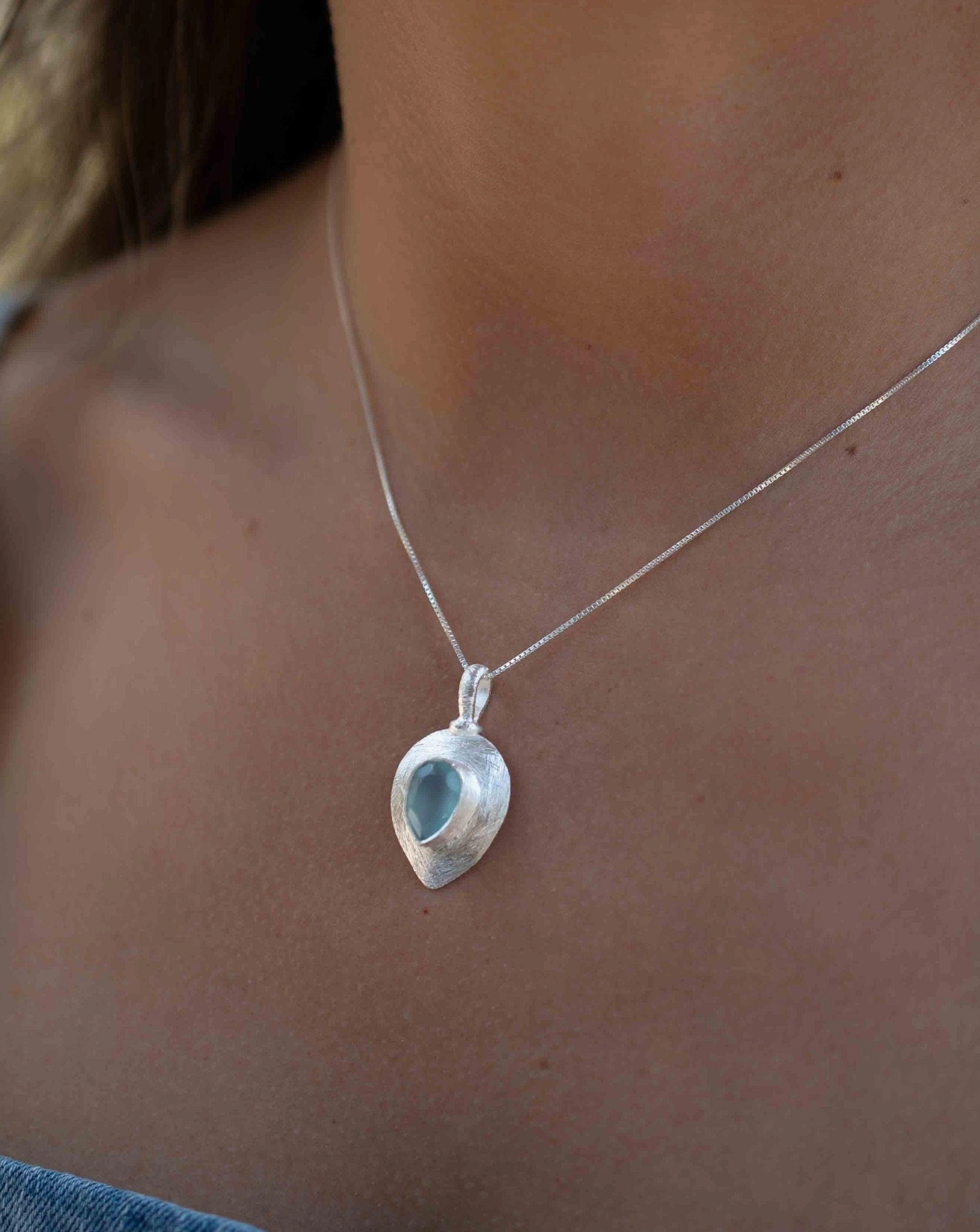 Labradorite ~ Tear Drop Charm ~ Sterling Silver ~ MP015
