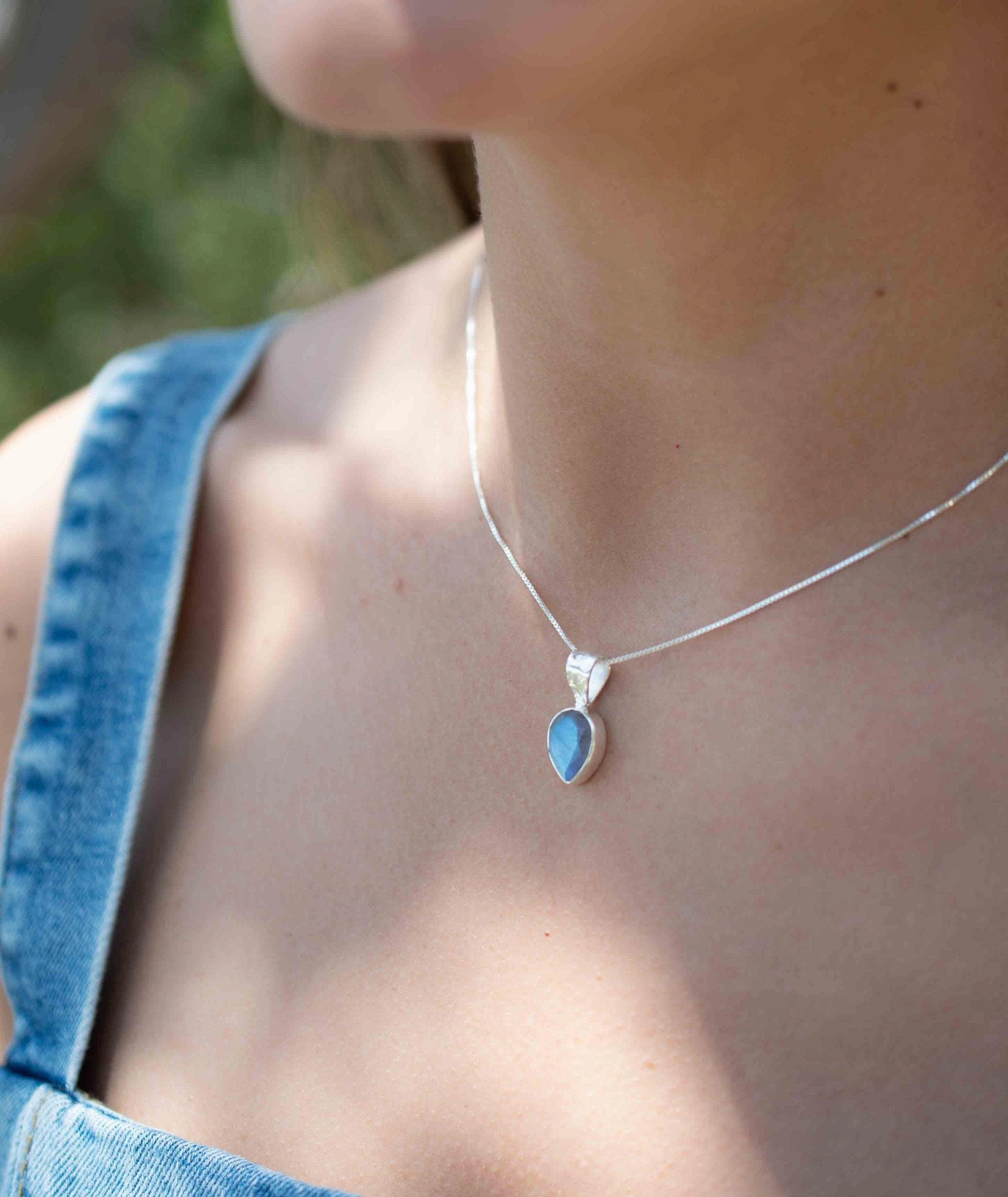 Labradorite, Aqua Chalcedony, Rose Quartz, Moonstone ~ Sterling Silver ~ MP010
