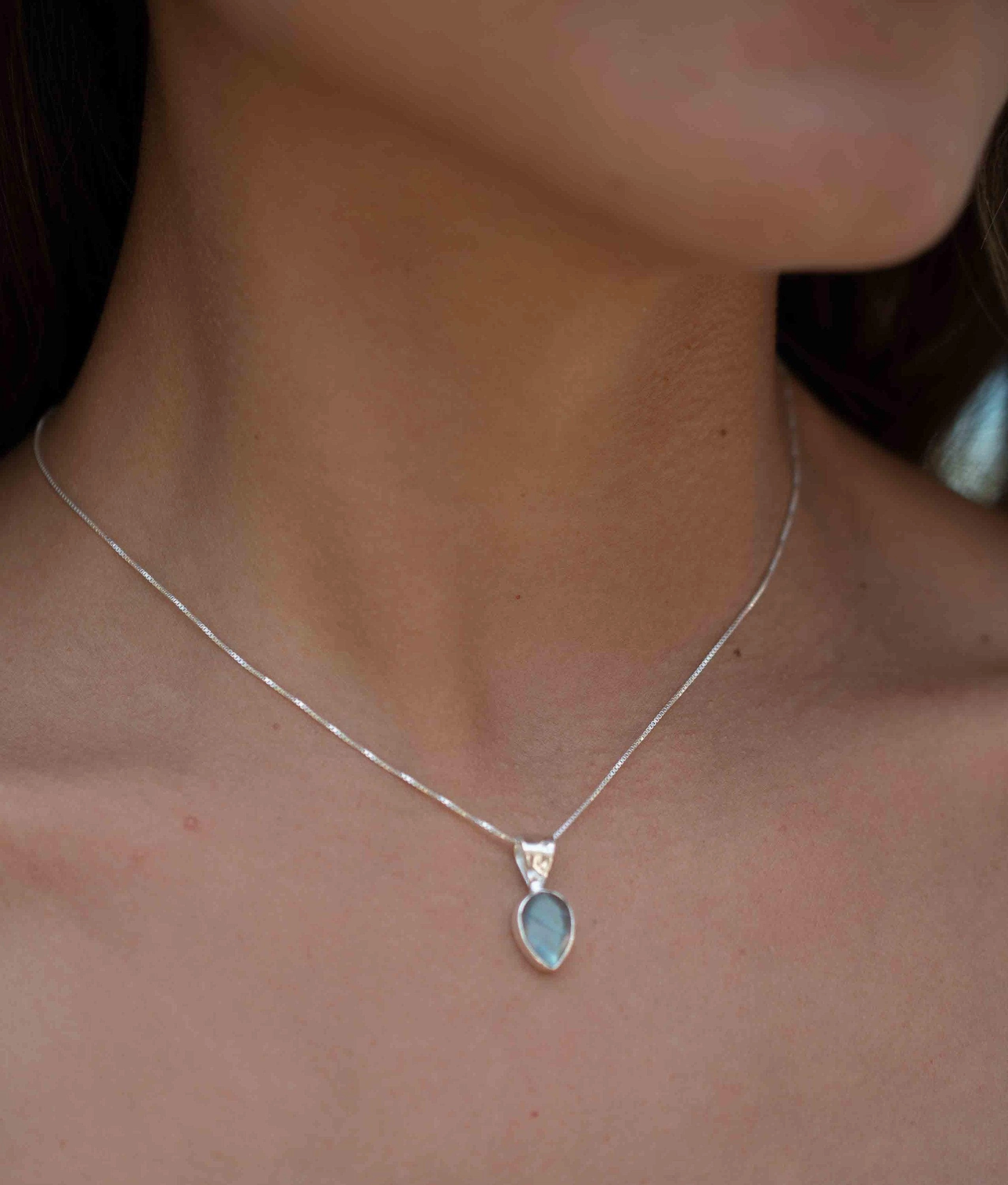 Labradorite, Aqua Chalcedony, Rose Quartz, Moonstone ~ Sterling Silver ~ MP010
