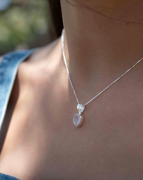 Labradorite, Aqua Chalcedony, Rose Quartz, Moonstone ~ Sterling Silver ~ MP010