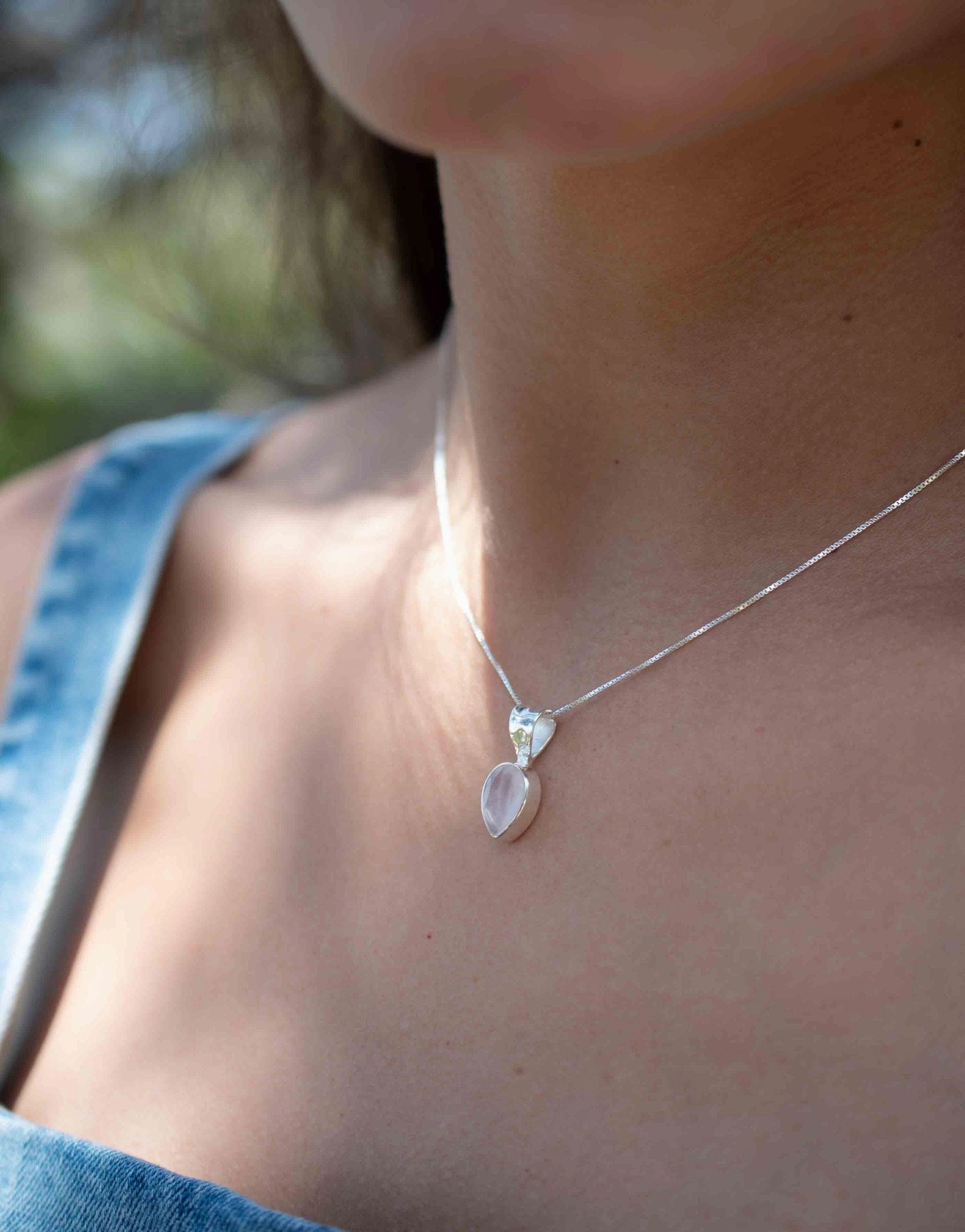 Labradorite, Aqua Chalcedony, Rose Quartz, Moonstone ~ Sterling Silver ~ MP010