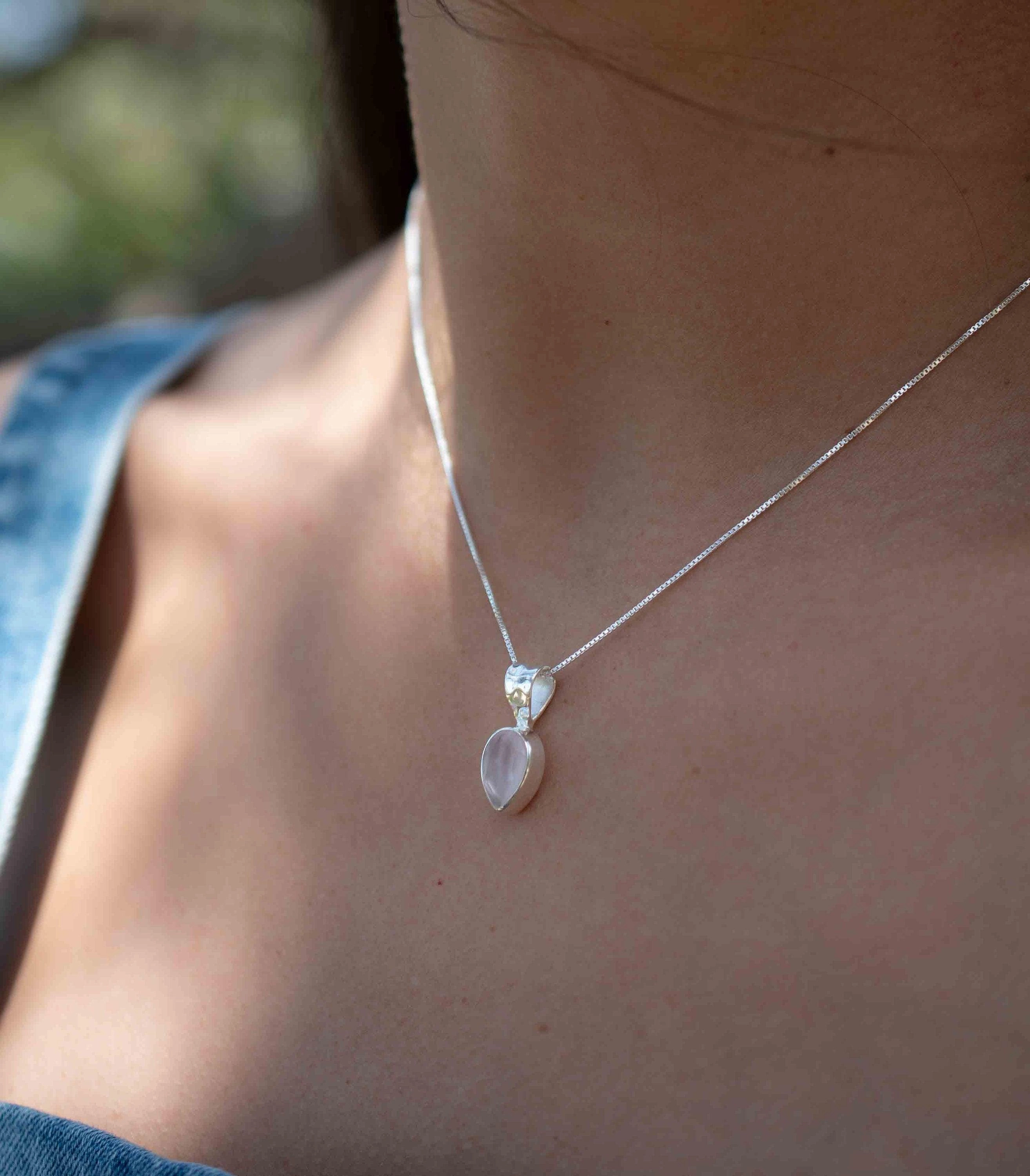 Labradorite, Aqua Chalcedony, Rose Quartz, Moonstone ~ Sterling Silver  ~ MP011