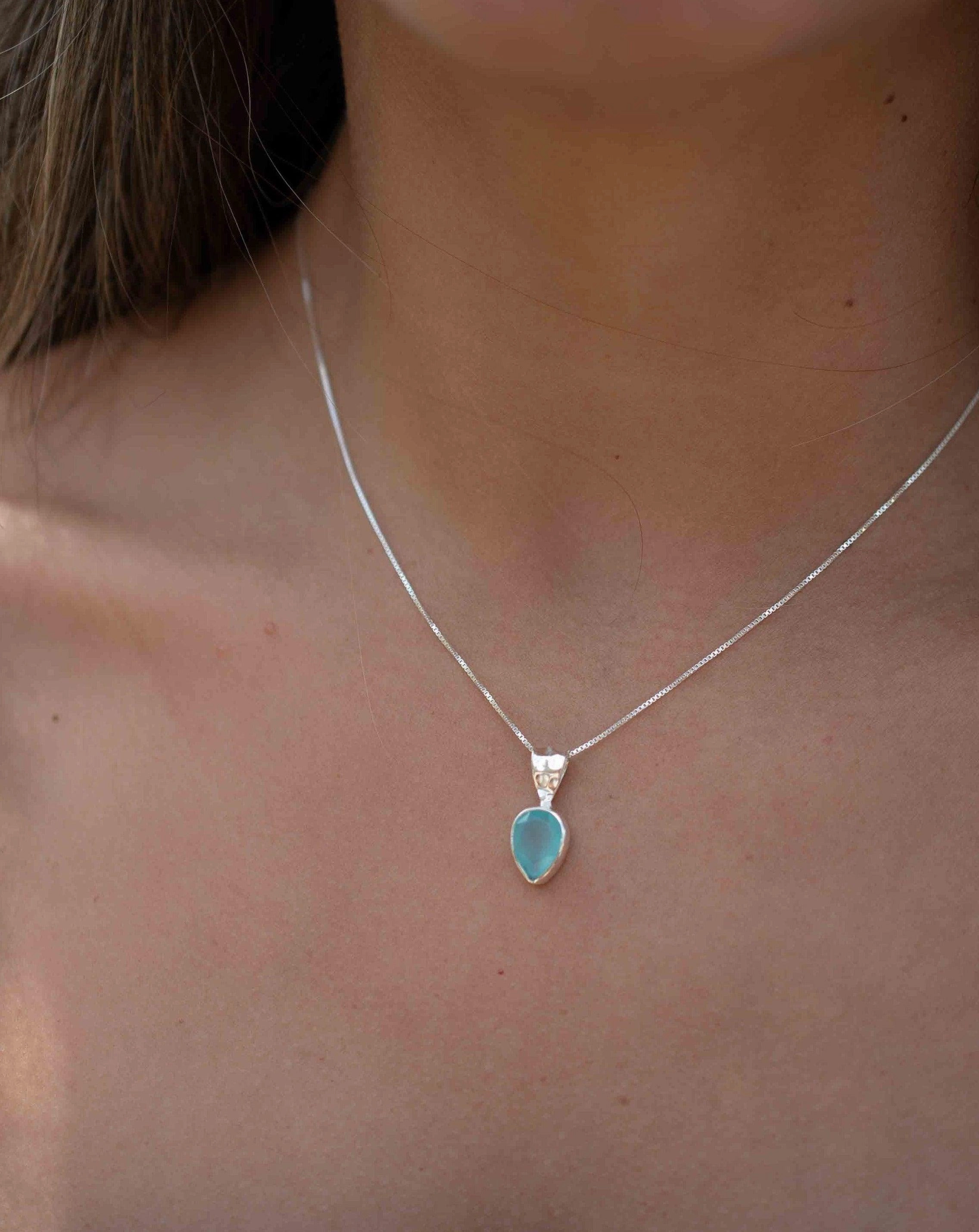 Labradorite, Aqua Chalcedony, Rose Quartz, Moonstone ~ Sterling Silver ~ Necklace ~ MP009