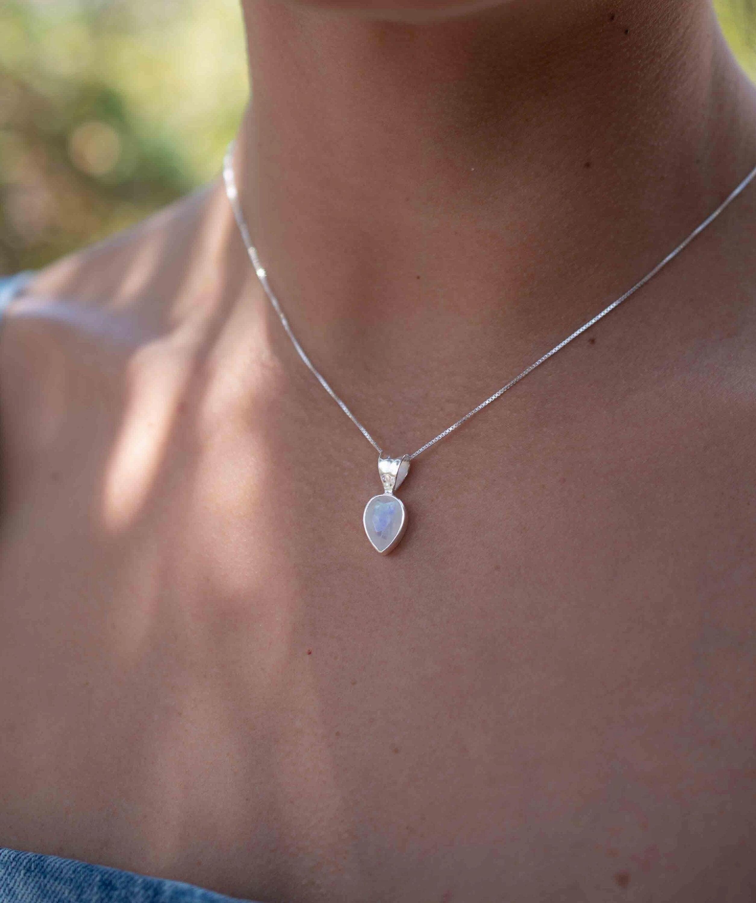 Labradorite, Aqua Chalcedony, Rose Quartz, Moonstone ~ Sterling Silver ~ Necklace ~ MP009
