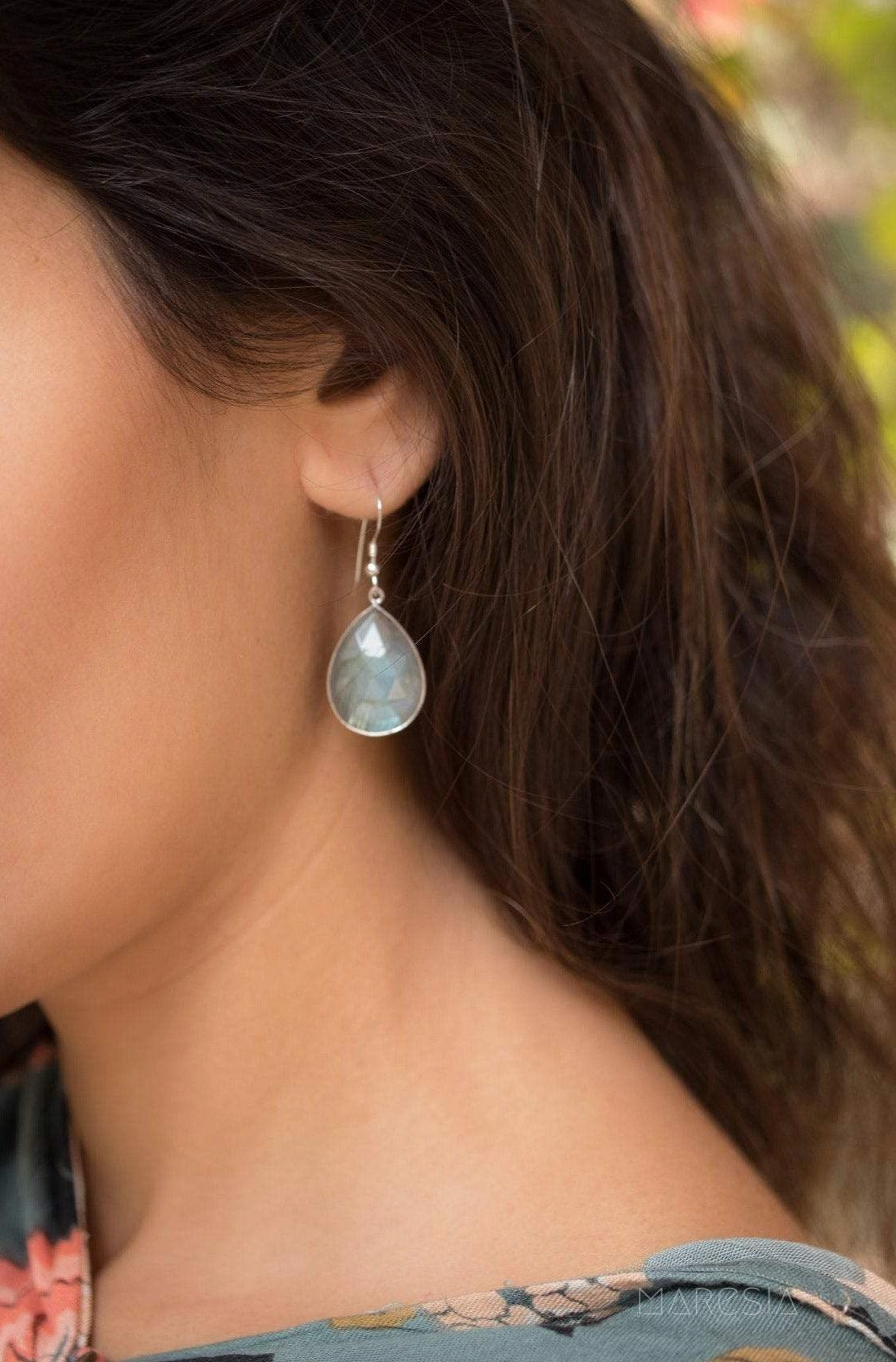 Labradorite Earrings ~ Sterling Silver 925 ~ME086