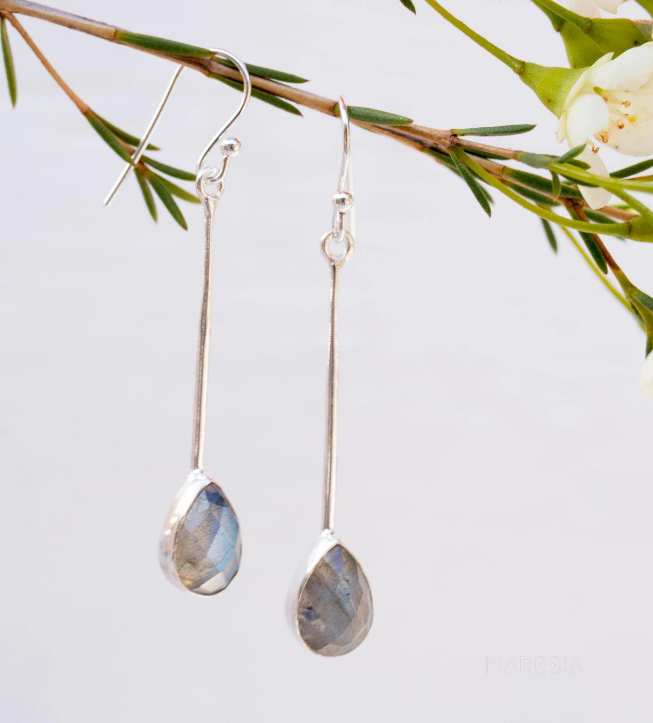 Labradorite Earrings ~ Sterling Silver 925 ~ME137