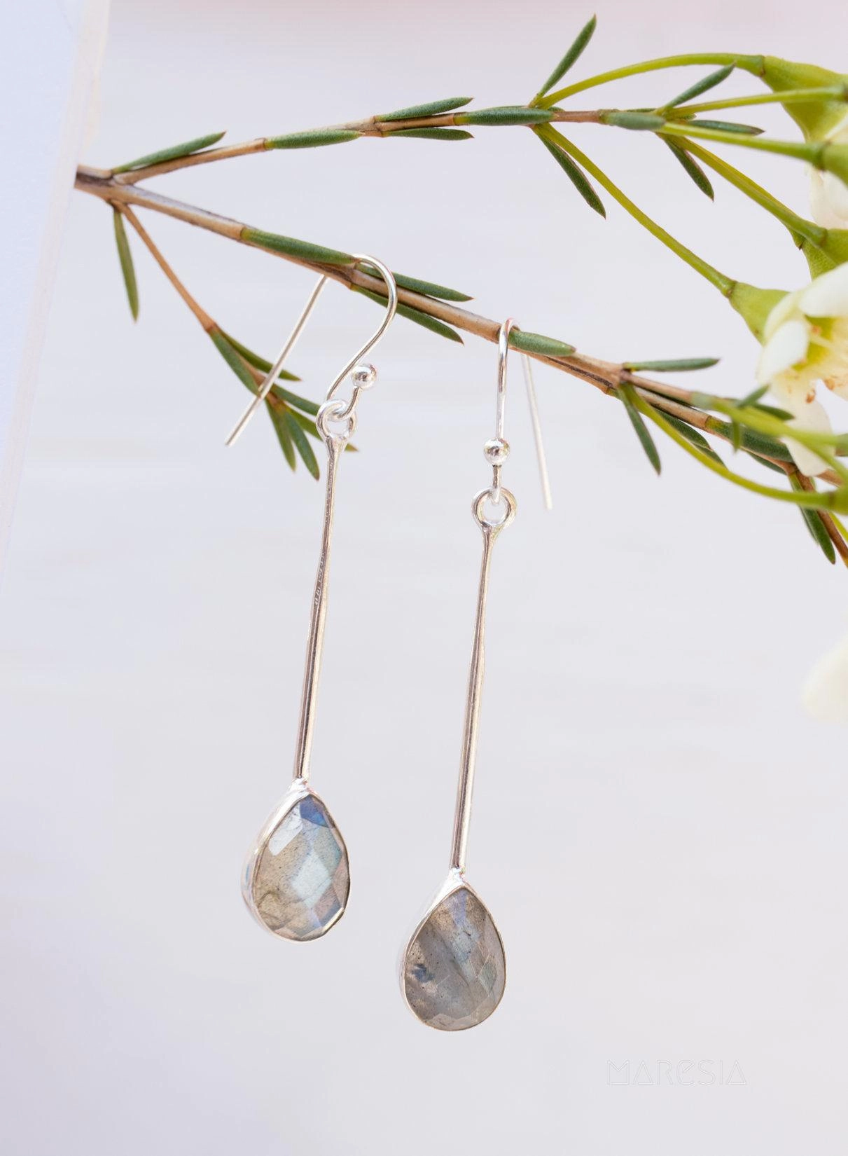 Labradorite Earrings ~ Sterling Silver 925 ~ME137