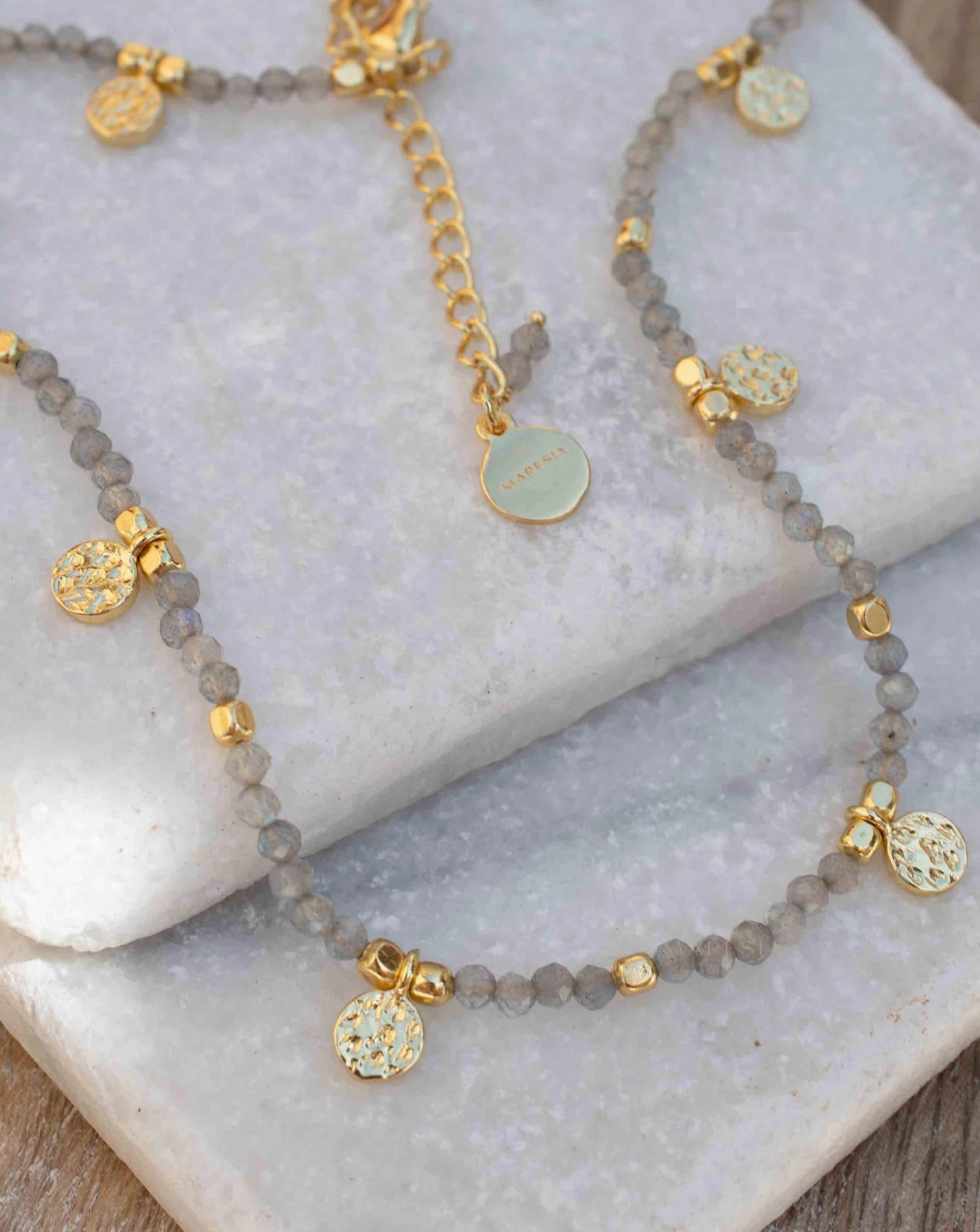 Labradorite Necklace ~ Gold Plated 18k ~ MN107