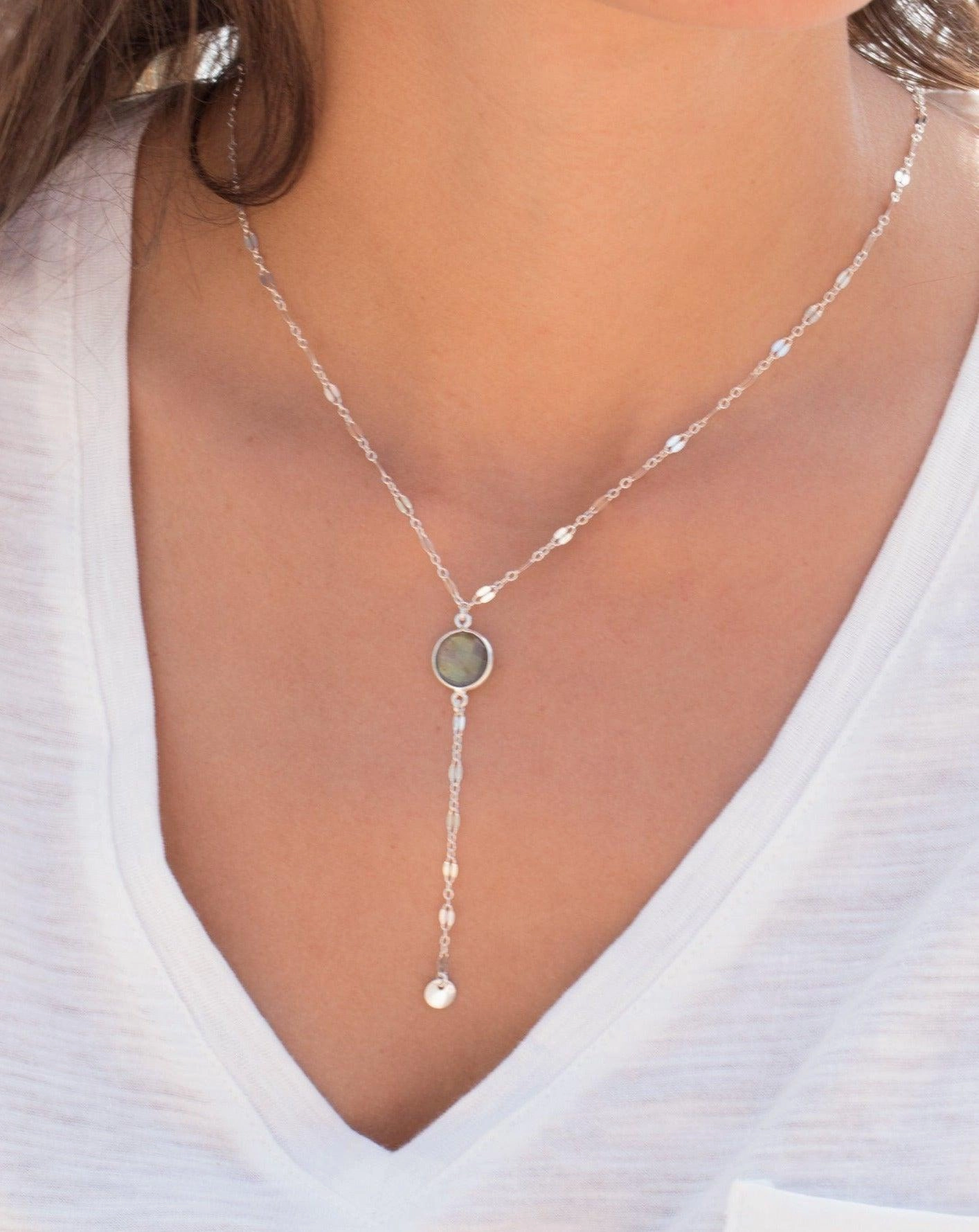 Labradorite Necklace ~ Sterling Silver 925 or Gold Filled~MN013
