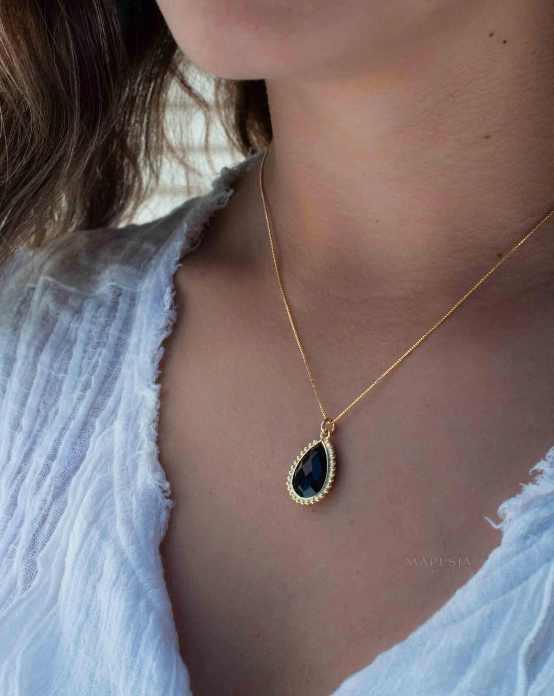 Labradorite, Pink Moonstone, Black Onyx, Aventurine & Aqua Chalcedony Necklace ~ Sterling Sivler or Gold Plated over Sterling Silver ~ MN149