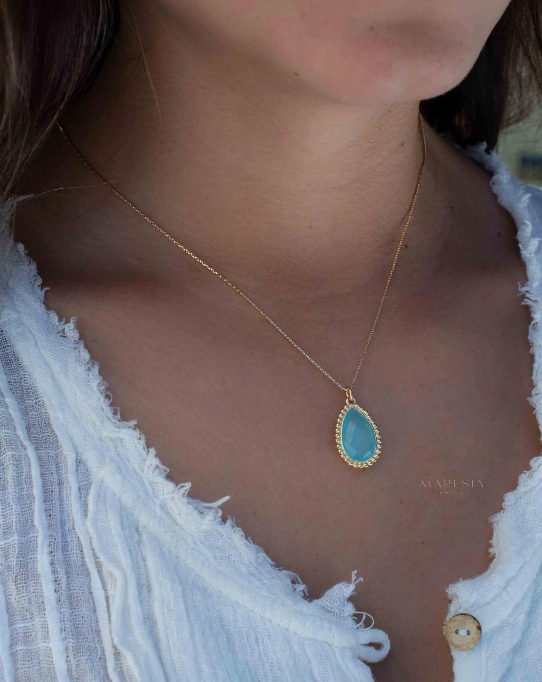 Labradorite, Pink Moonstone, Black Onyx, Aventurine & Aqua Chalcedony Necklace ~ Sterling Sivler or Gold Plated over Sterling Silver ~ MN149