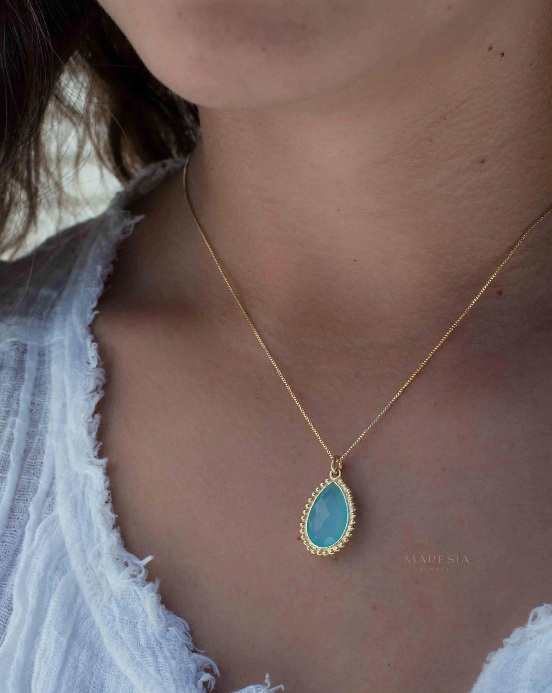 Labradorite, Pink Moonstone, Black Onyx, Aventurine & Aqua Chalcedony Necklace ~ Sterling Sivler or Gold Plated over Sterling Silver ~ MN149