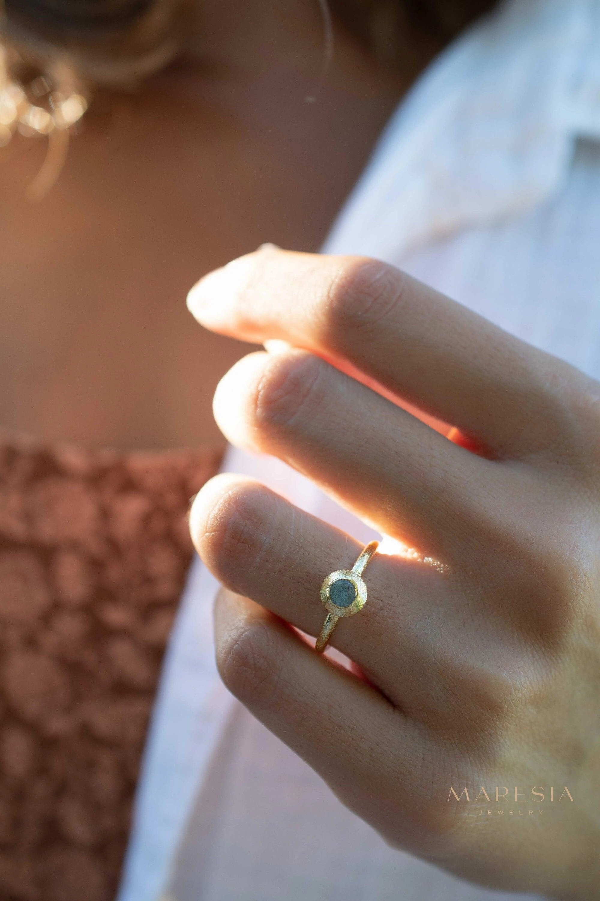 Labradorite Ring ~ 18k Gold Plated ~ MR335