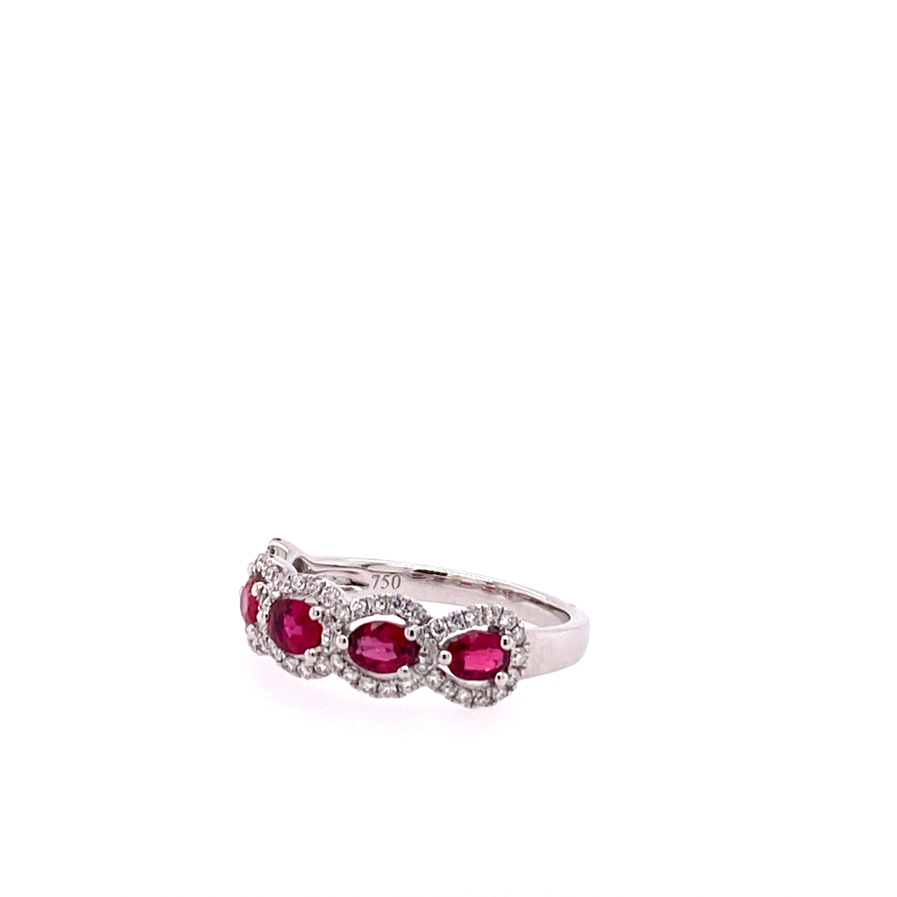 Ladies Ruby and Diamond Band