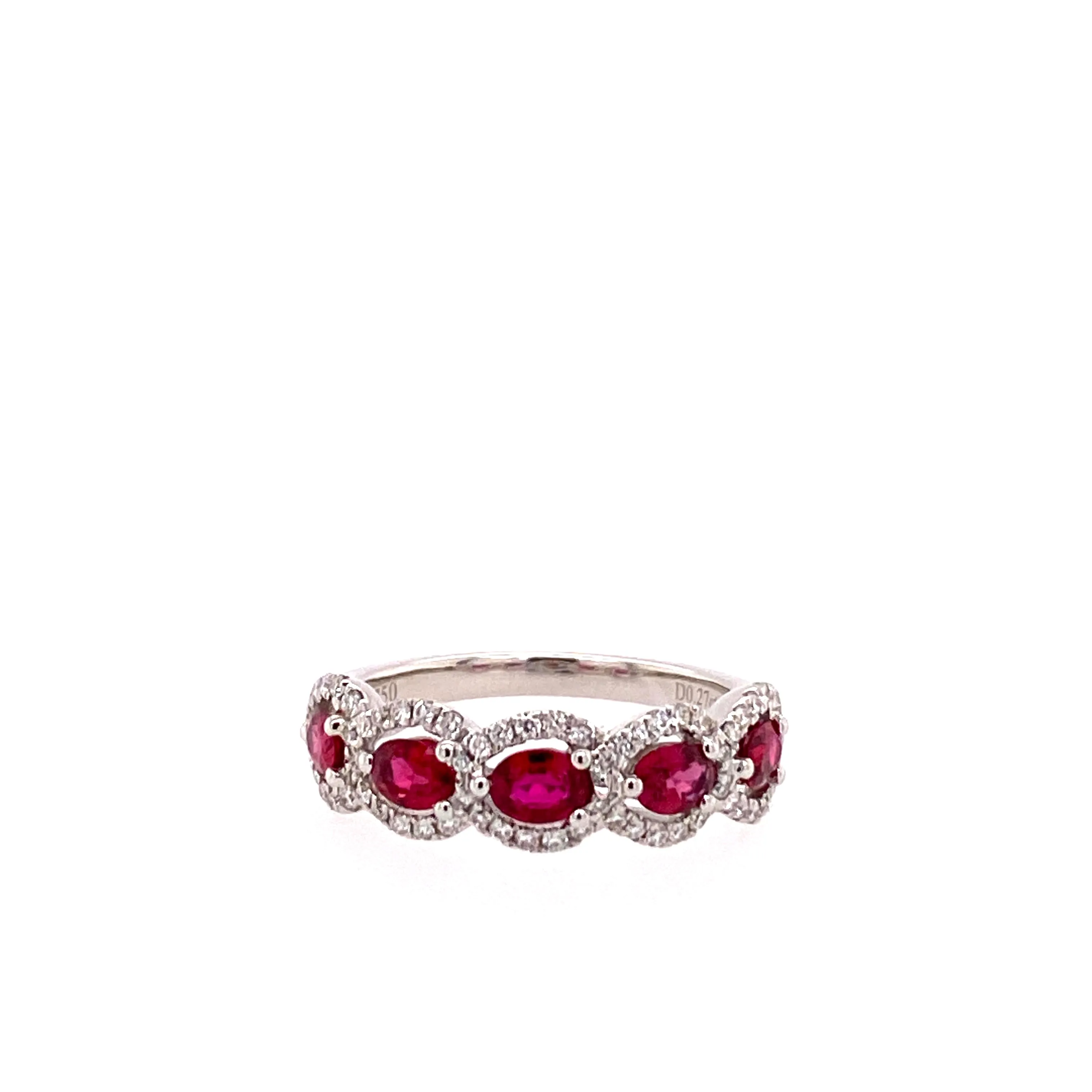 Ladies Ruby and Diamond Band