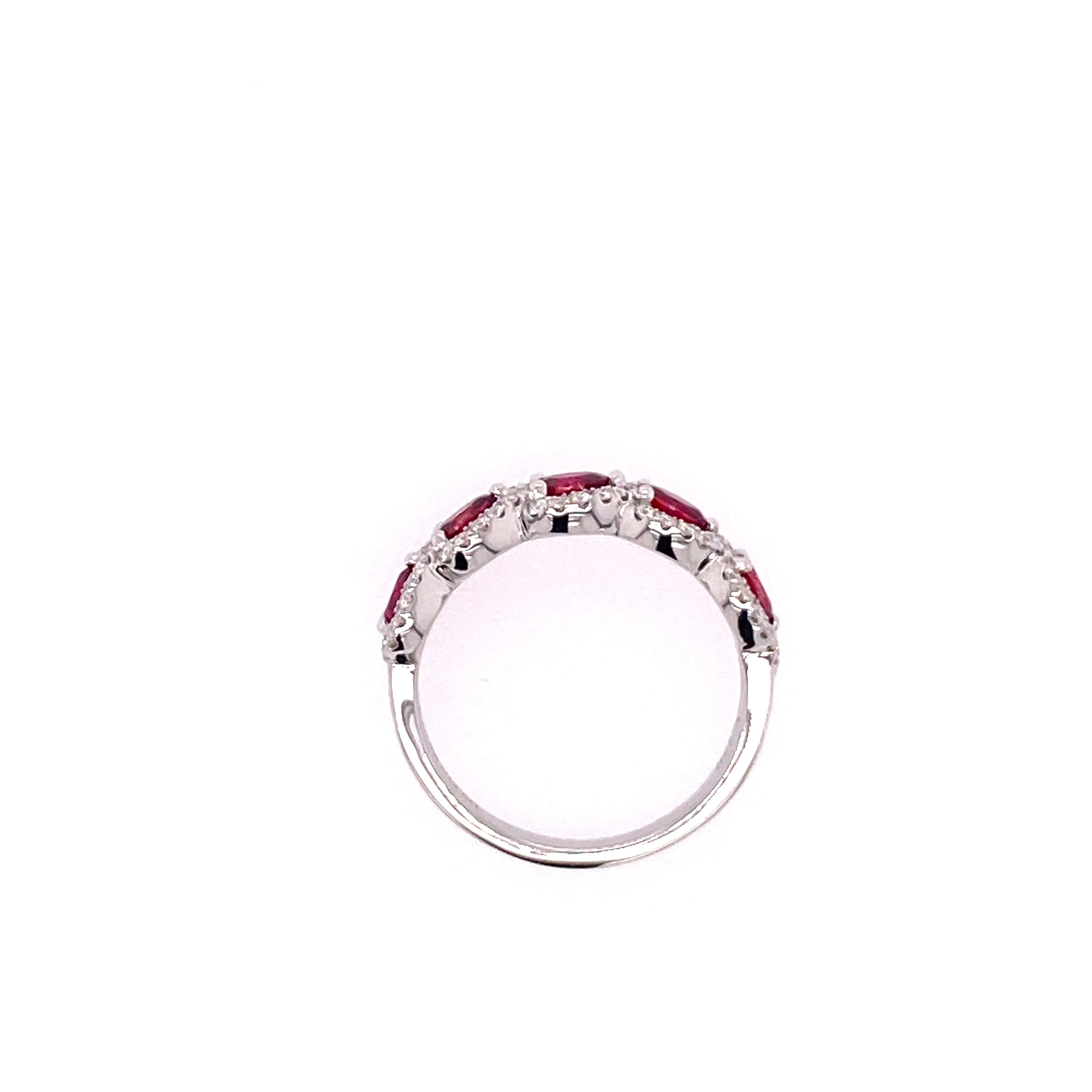 Ladies Ruby and Diamond Band