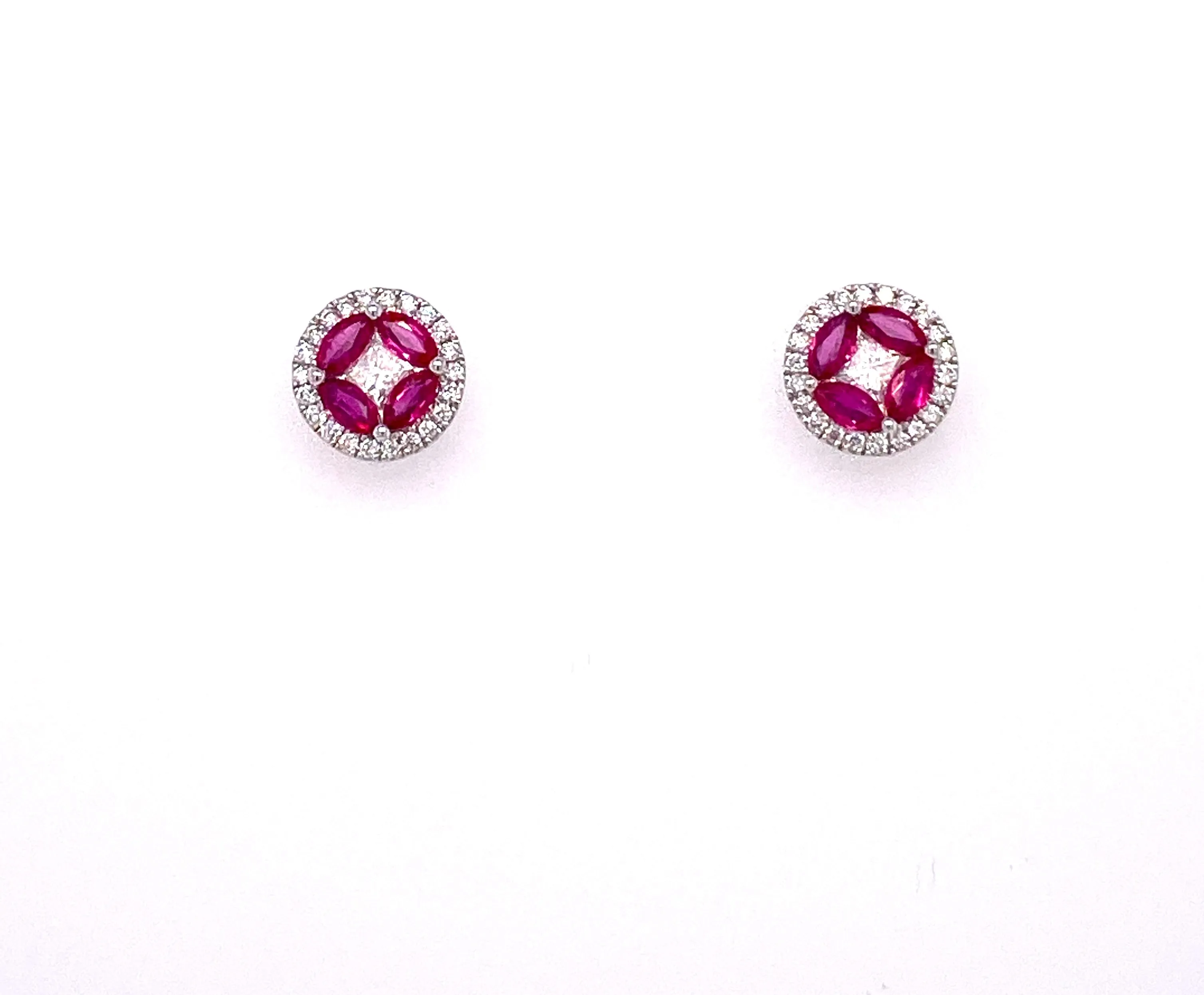Ladies Ruby and Diamond Earrings