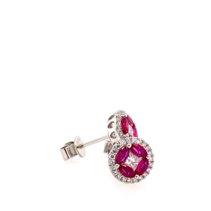 Ladies Ruby and Diamond Earrings